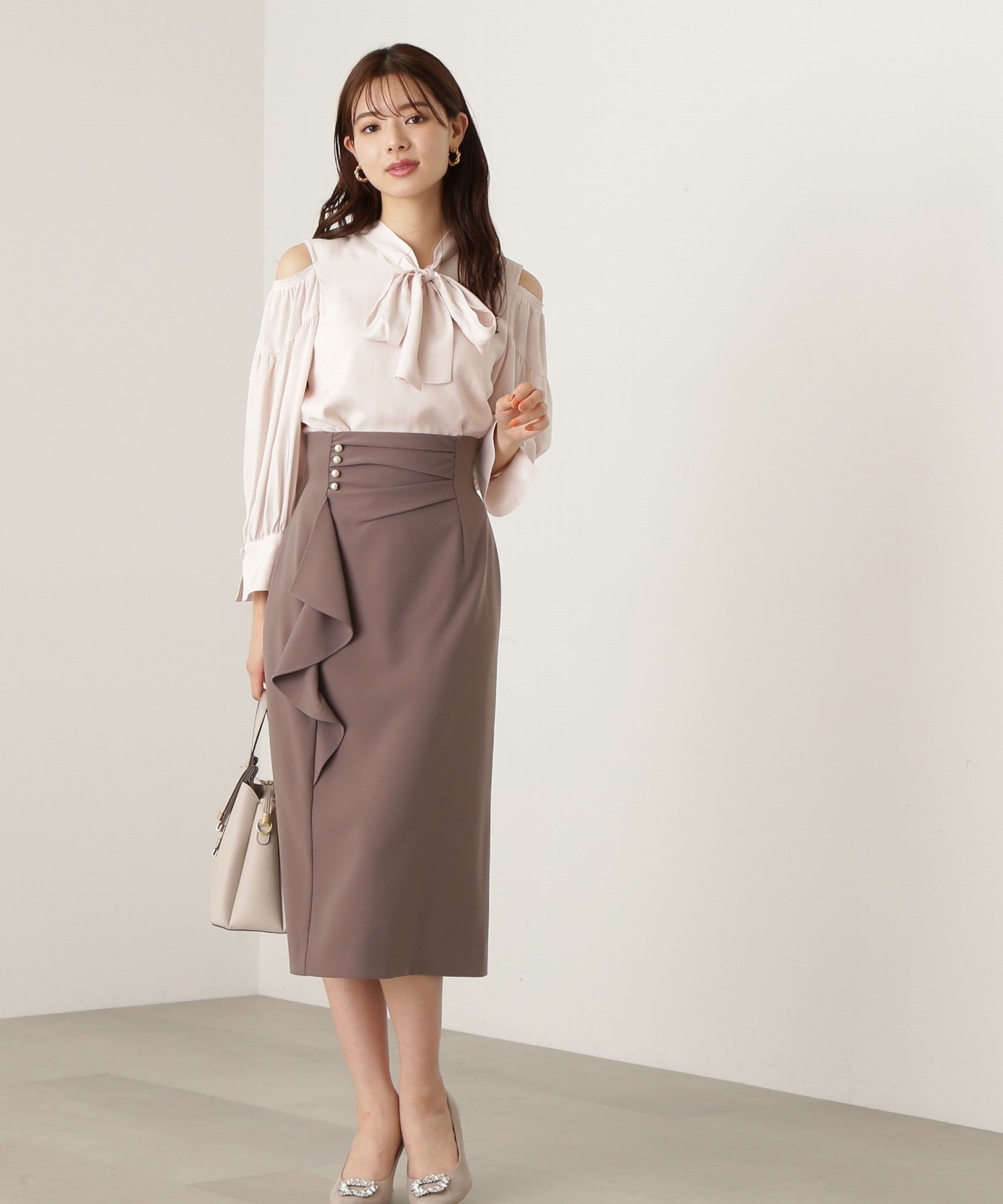 PROPORTION BODY DRESSING「前後2Wayリボンオープンショルダーブラウス」|シャツ・ブラウス|