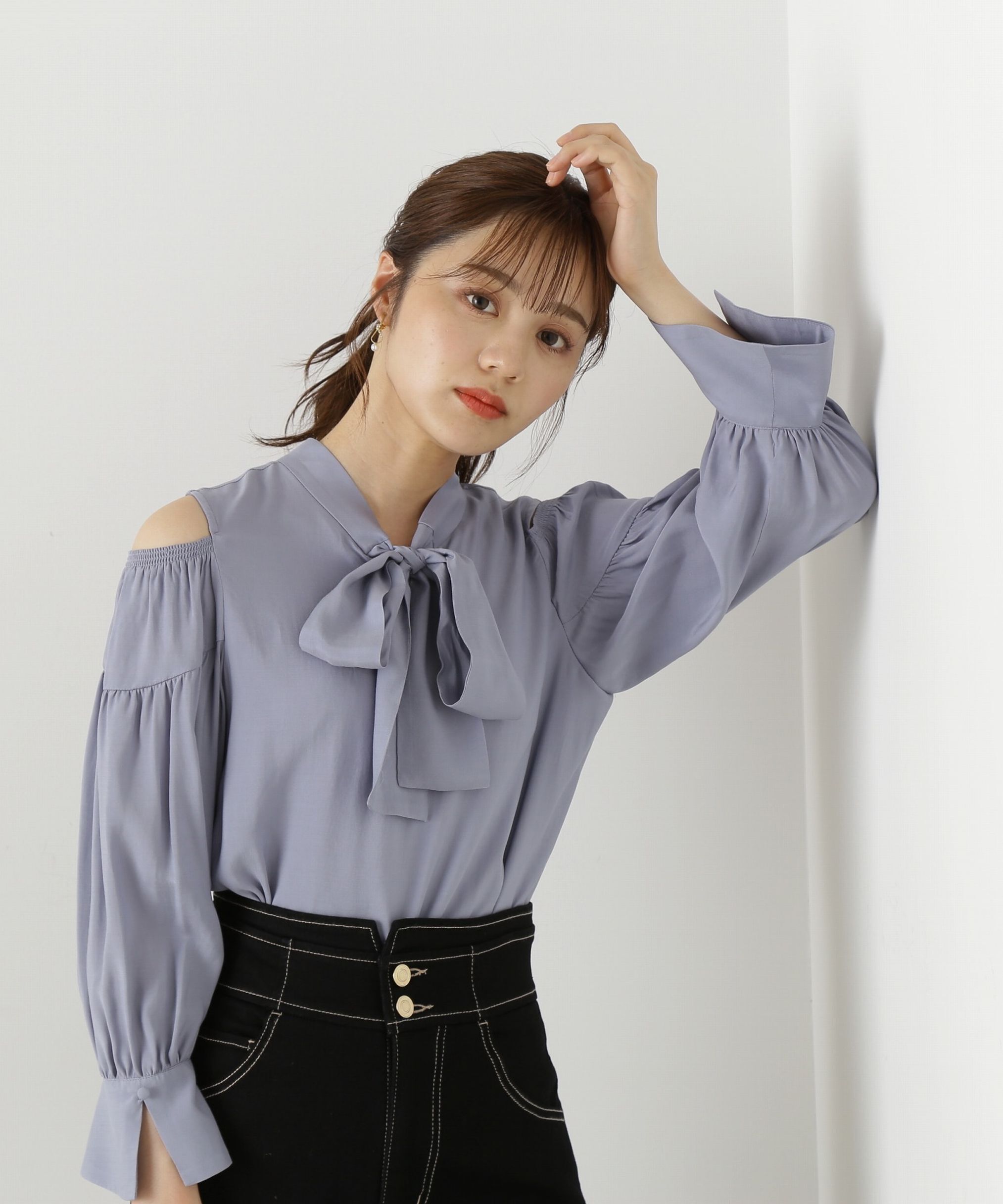 PROPORTION BODY DRESSING「前後2Wayリボンオープンショルダーブラウス」|シャツ・ブラウス|