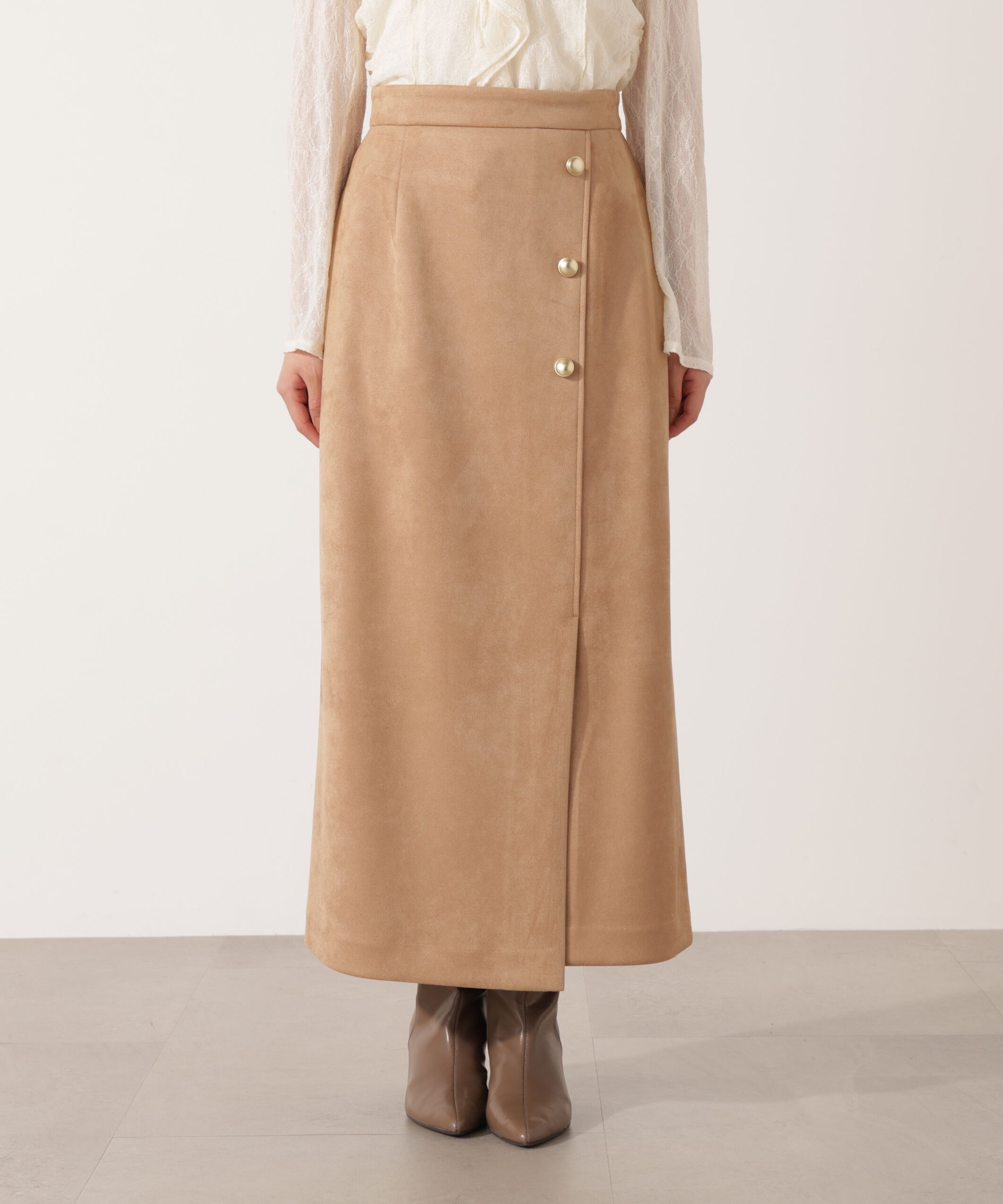 PROPORTION BODY DRESSING「フェイクスエード調ナロースカート」|スカート|