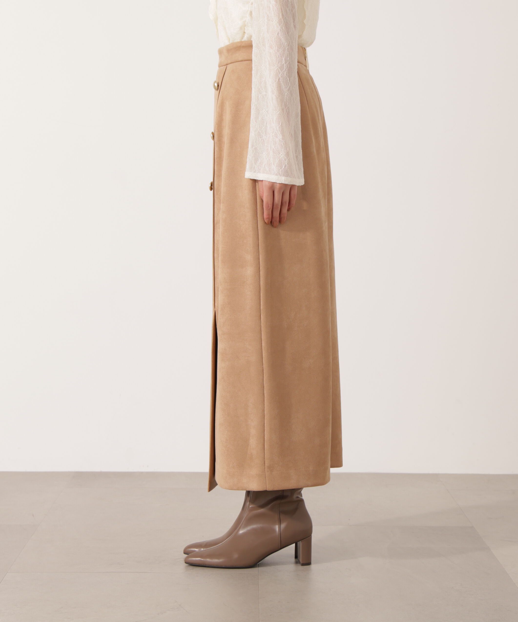 PROPORTION BODY DRESSING「フェイクスエード調ナロースカート」|スカート|