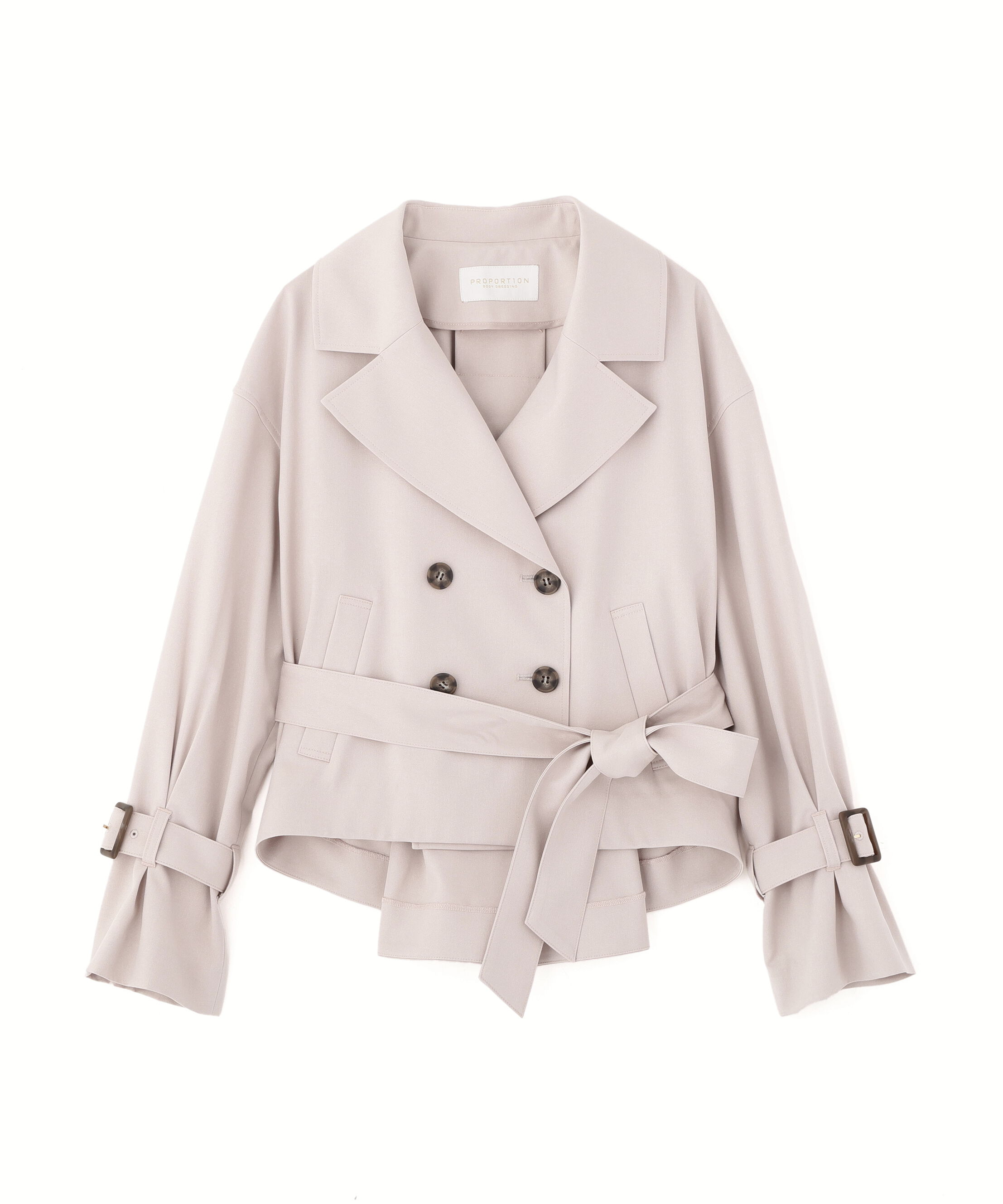 PROPORTION BODY DRESSING「＜防シワ/花粉リリース＞ショートトレンチコート」|ブルゾン・スタジャン|