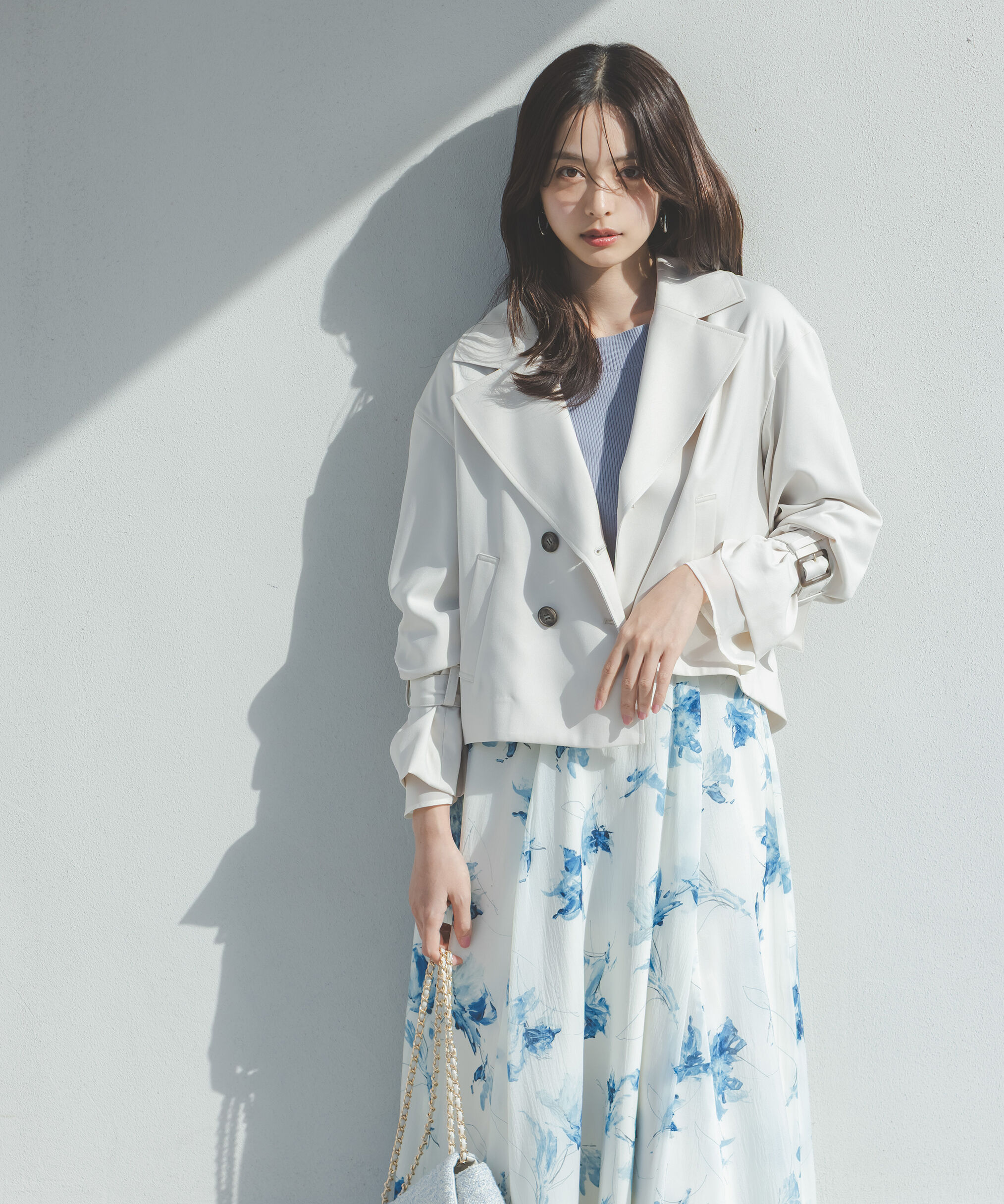 PROPORTION BODY DRESSING「＜防シワ/花粉リリース＞ショートトレンチコート」|ブルゾン・スタジャン|