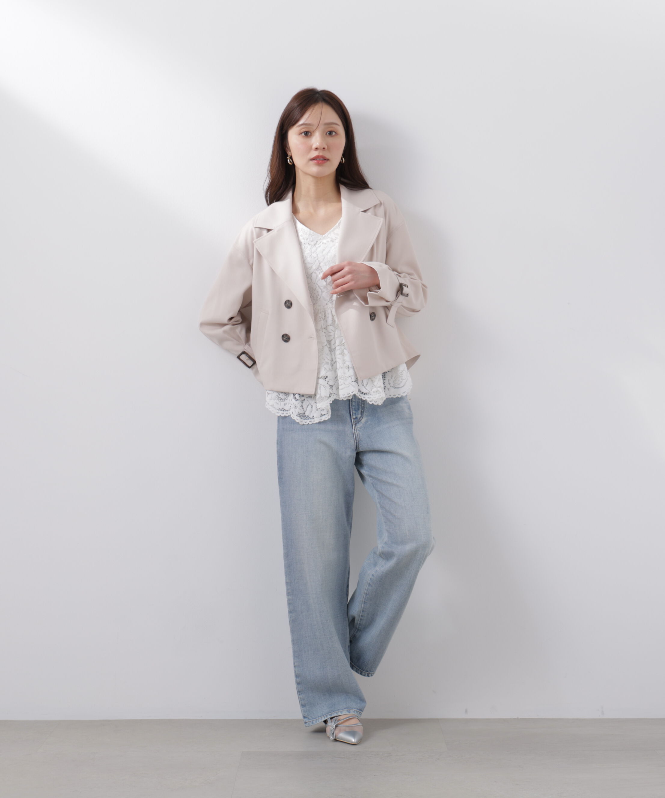 PROPORTION BODY DRESSING「＜防シワ/花粉リリース＞ショートトレンチコート」|ブルゾン・スタジャン|