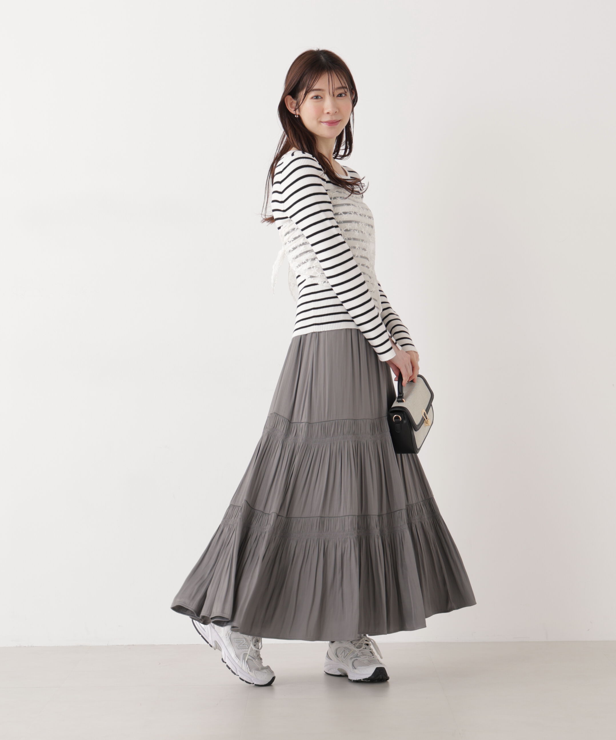 PROPORTION BODY DRESSING「《EDIT COLOGNE》ランダムギャザースカート　26SS」|スカート|