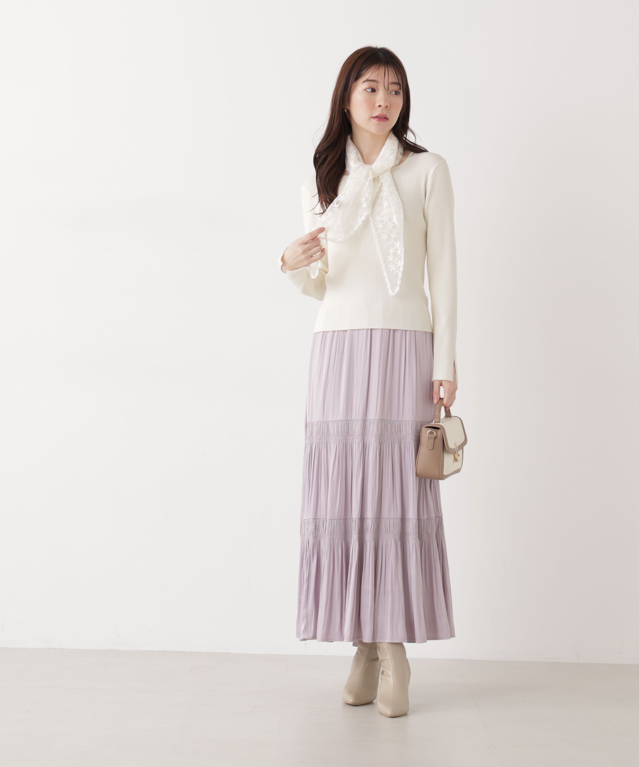 PROPORTION BODY DRESSING「《EDIT COLOGNE》ランダムギャザースカート　26SS」|スカート|