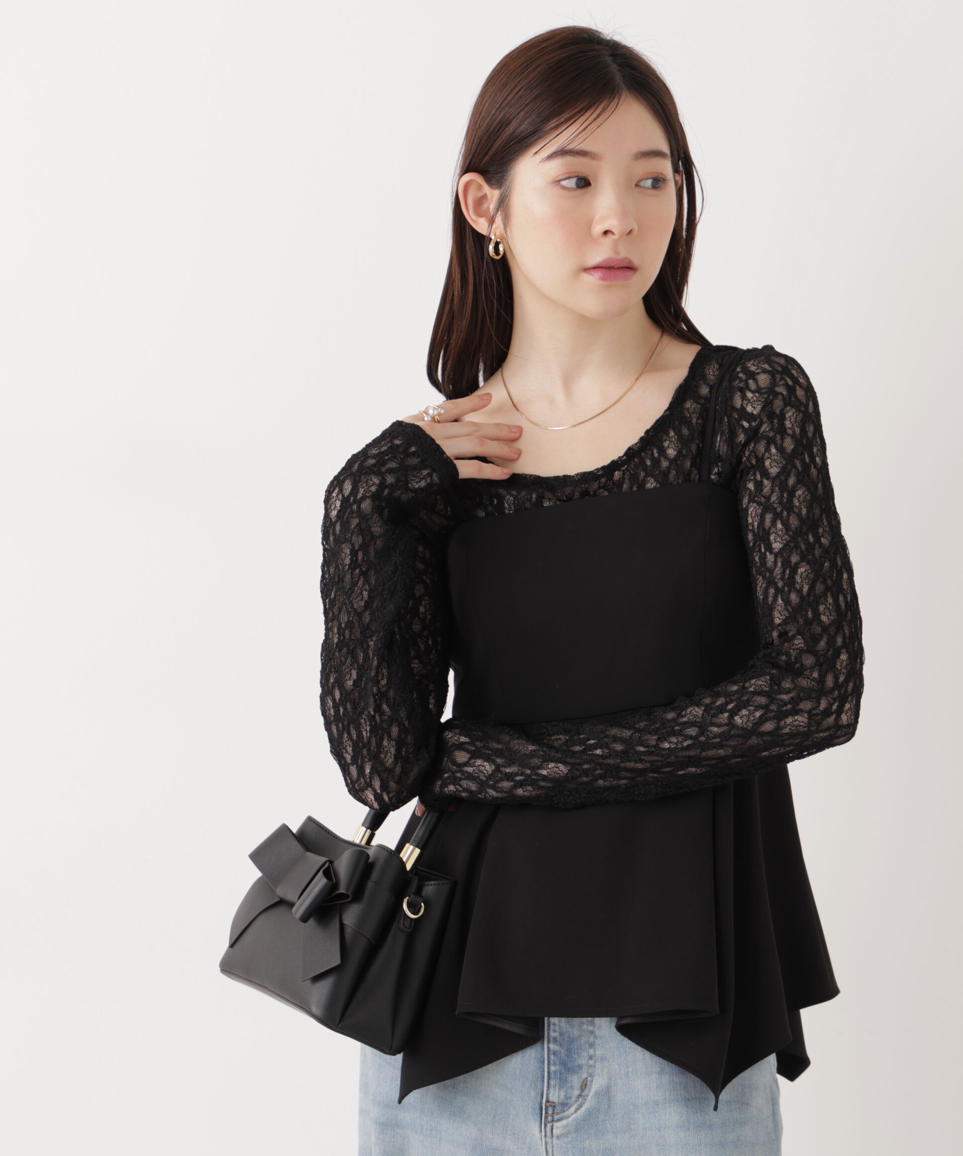PROPORTION BODY DRESSING「〈a/mie〉ストレッチレース　26SS」|Tシャツ・カットソー|