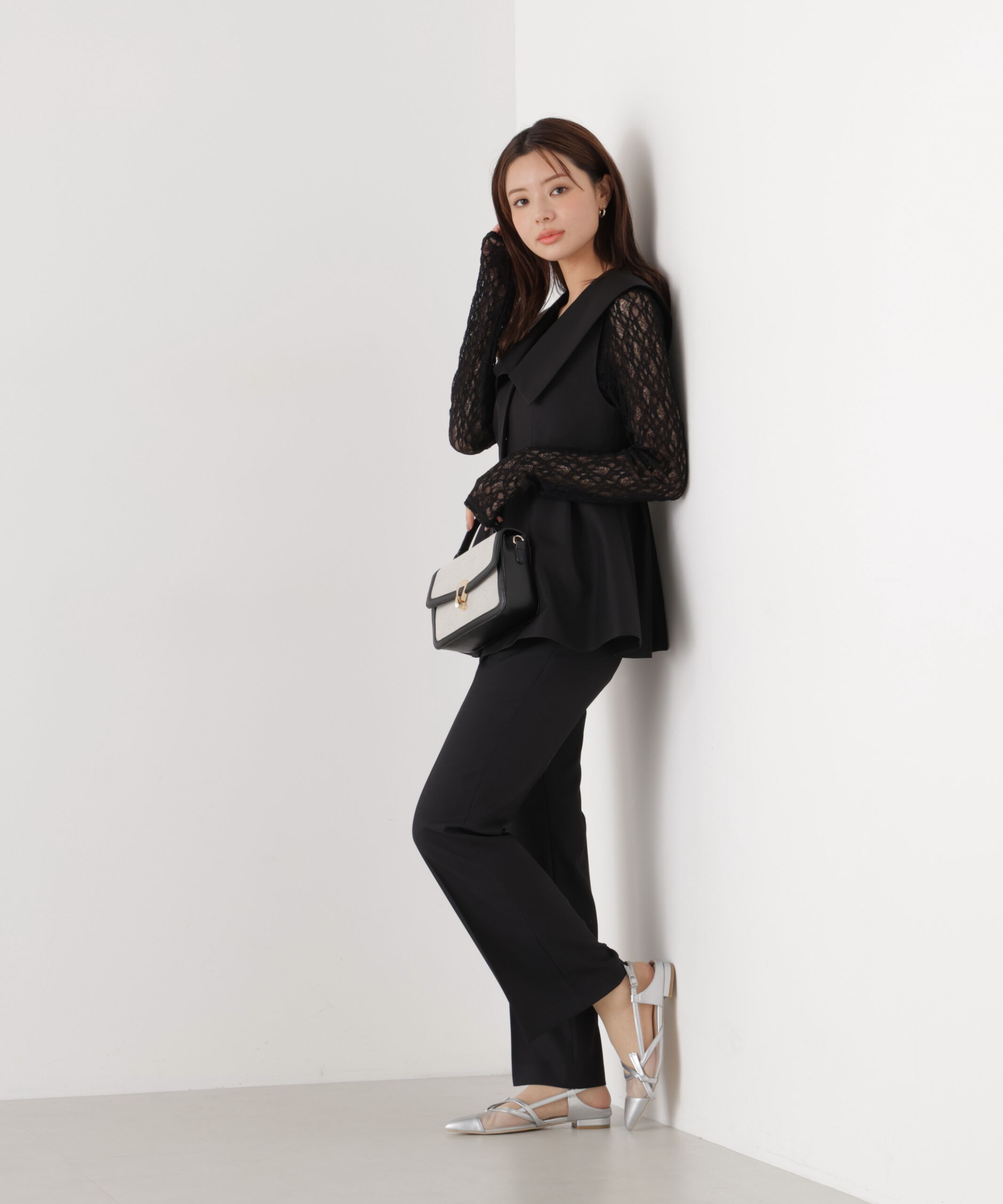 PROPORTION BODY DRESSING「〈a/mie〉ストレッチレース　26SS」|Tシャツ・カットソー|