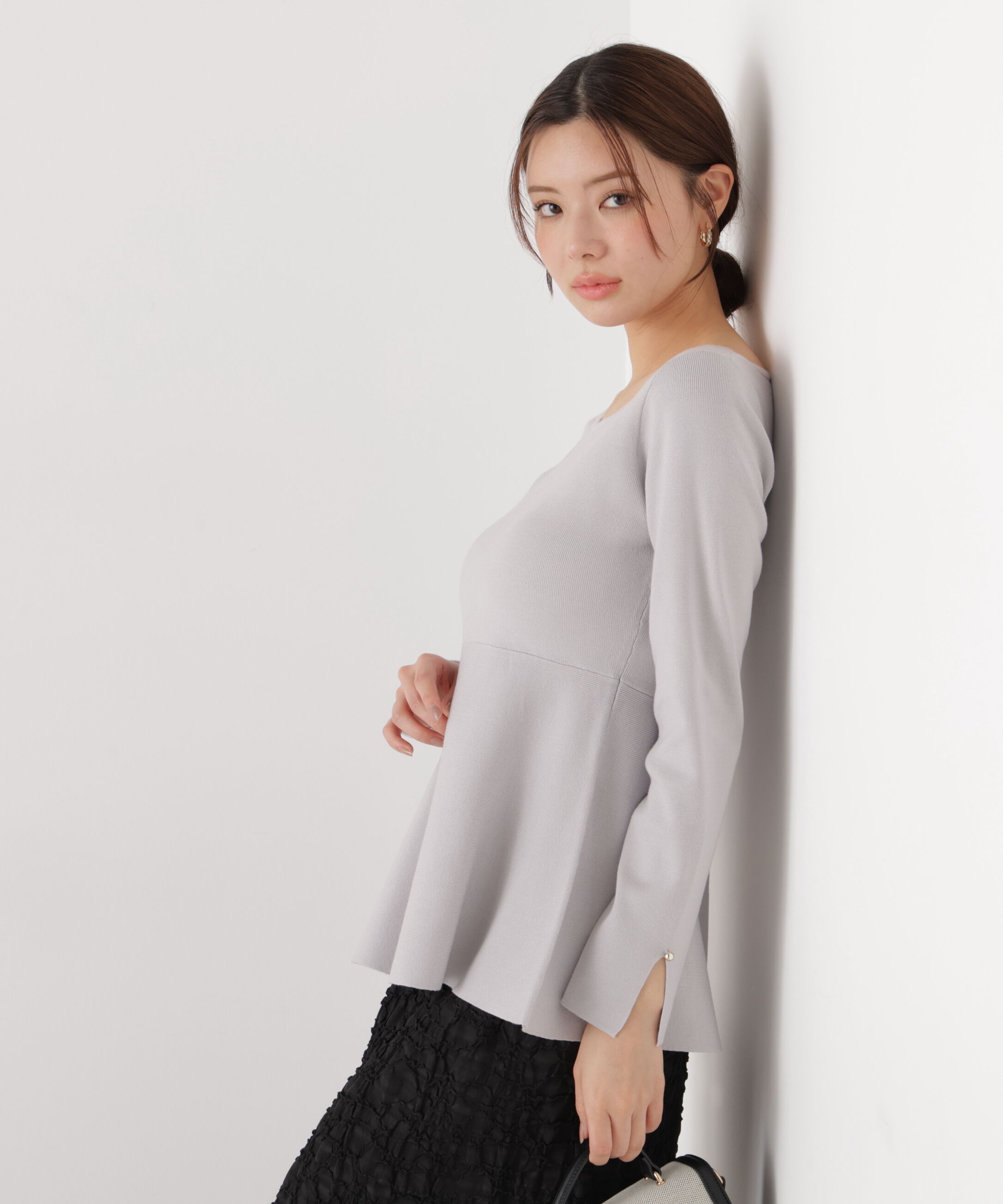 PROPORTION BODY DRESSING「ペプラムベーシックニット　26SS」|ニット・セーター|