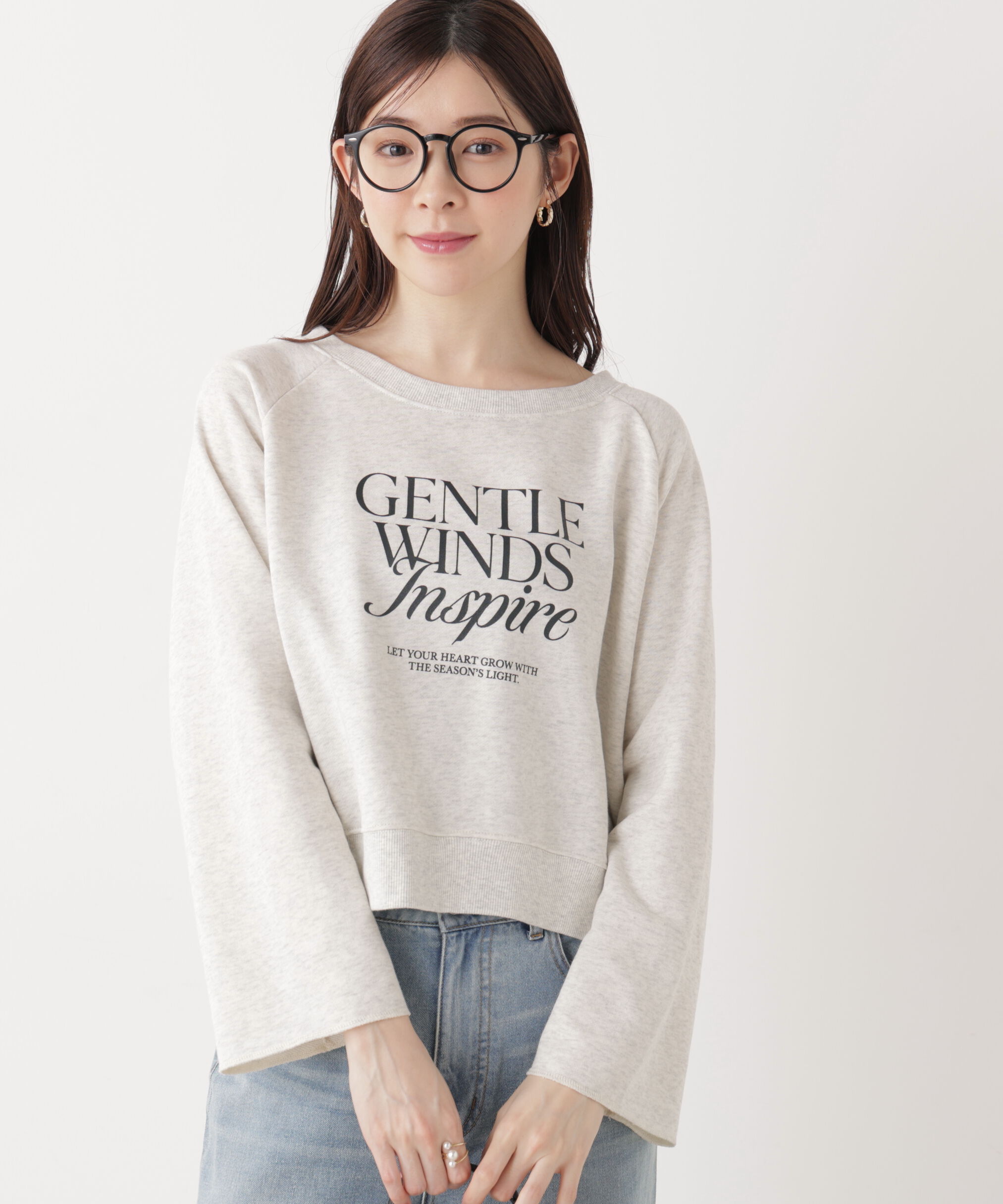 PROPORTION BODY DRESSING「＜ウォッシャブル＞〈a/mie〉ラグランロゴトップス　26SS」|Tシャツ・カットソー|