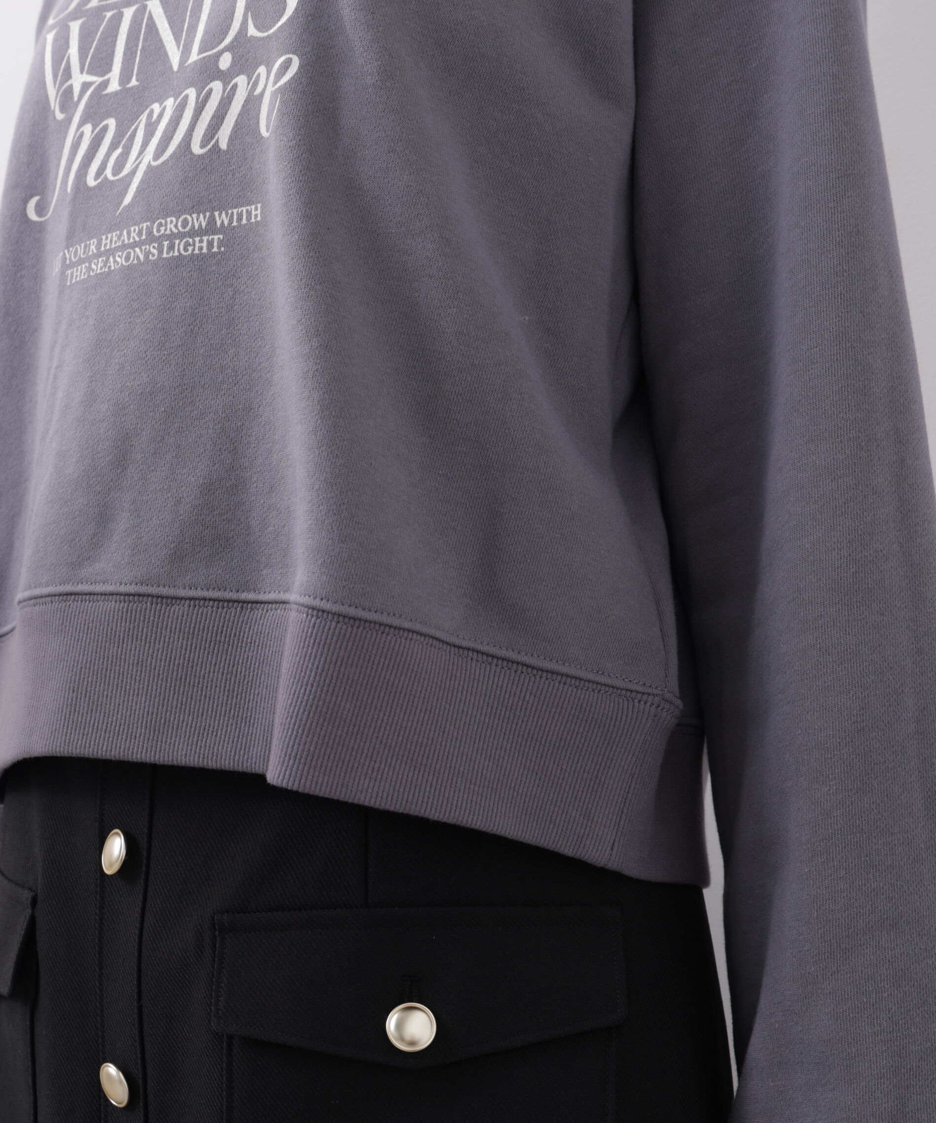 PROPORTION BODY DRESSING「＜ウォッシャブル＞〈a/mie〉ラグランロゴトップス　26SS」|Tシャツ・カットソー|