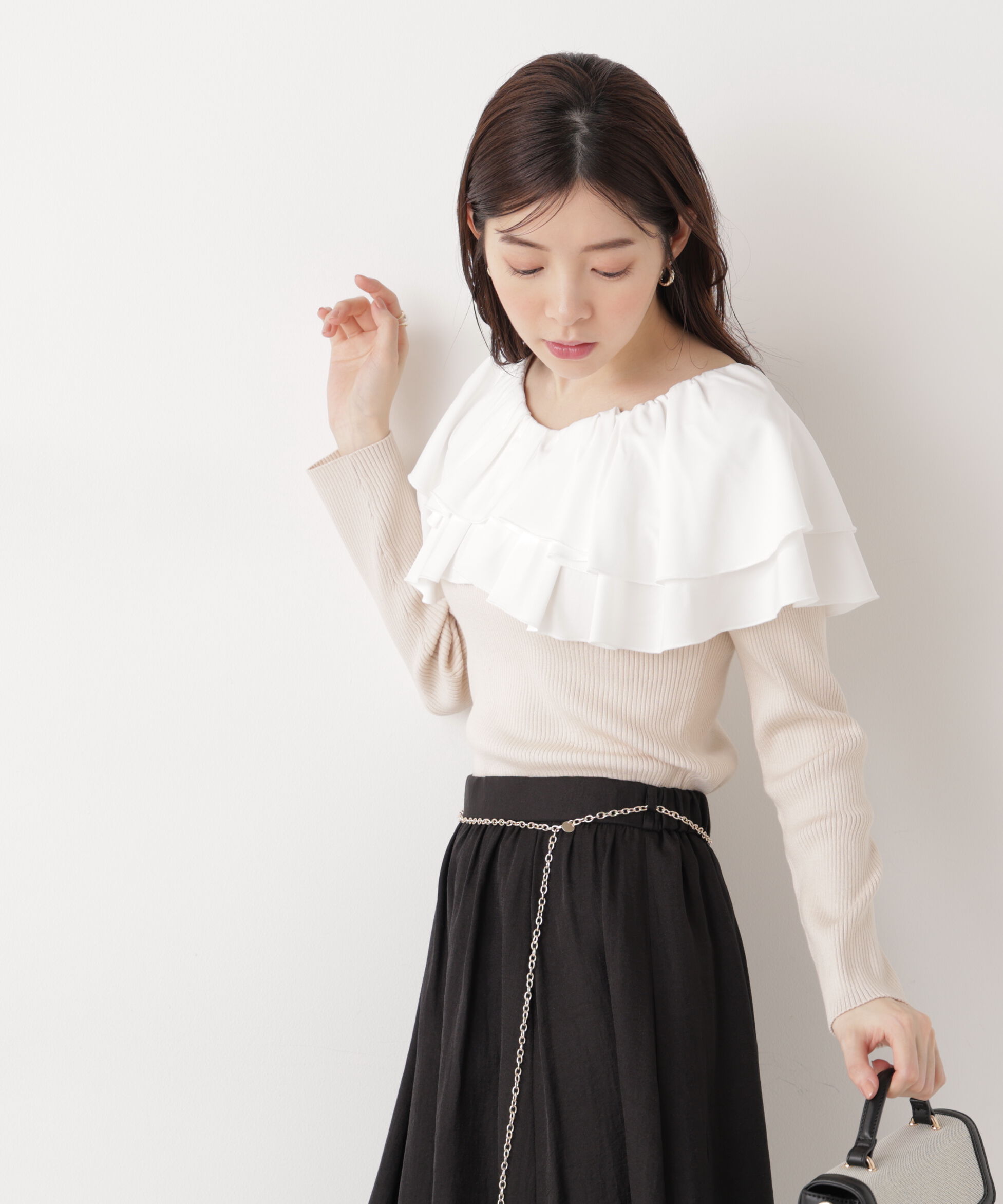 PROPORTION BODY DRESSING「ボリュームラッフルニット　　26SS」|ニット・セーター|