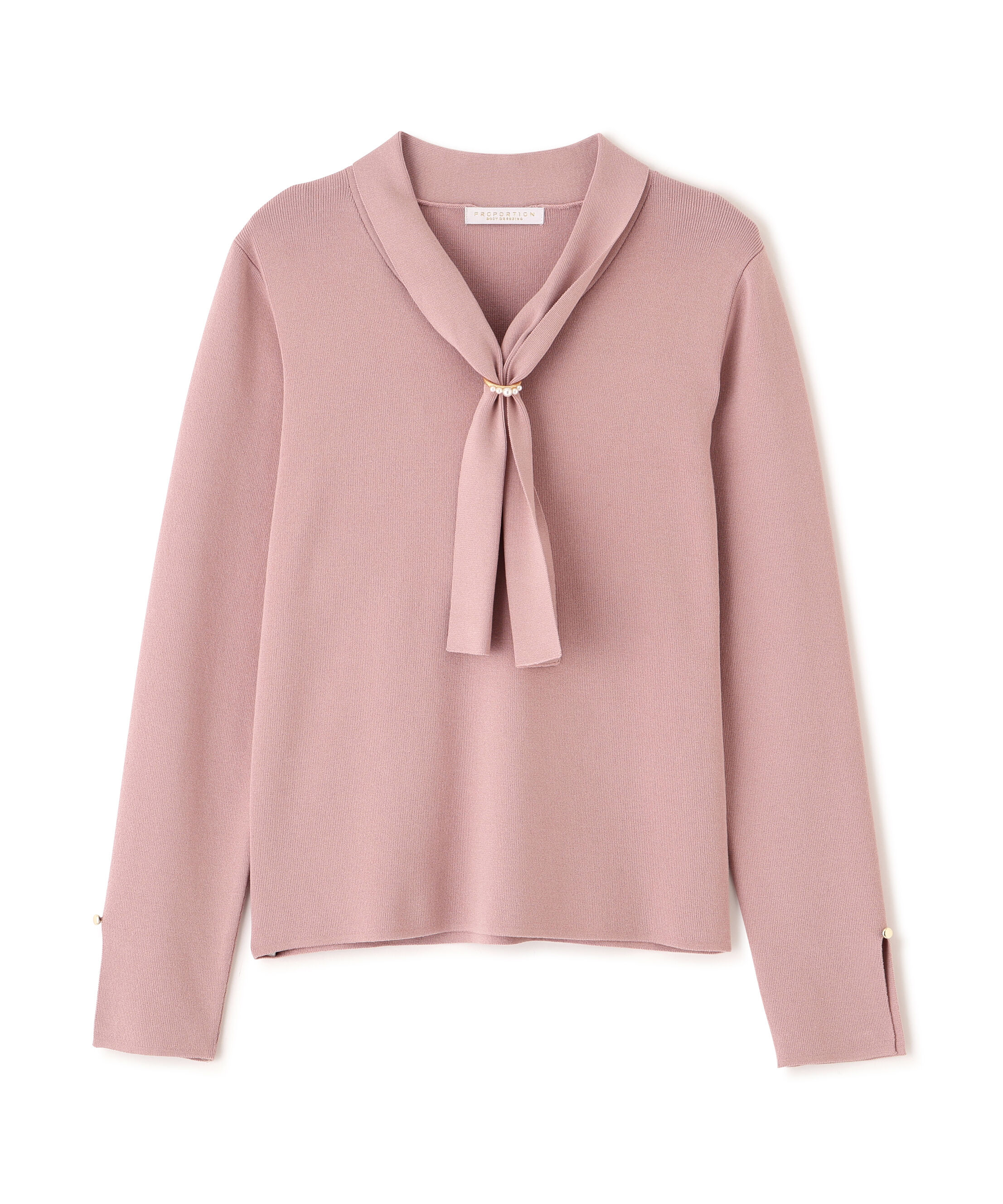 PROPORTION BODY DRESSING「パールリングボウタイニット　　26SS」|ニット・セーター|