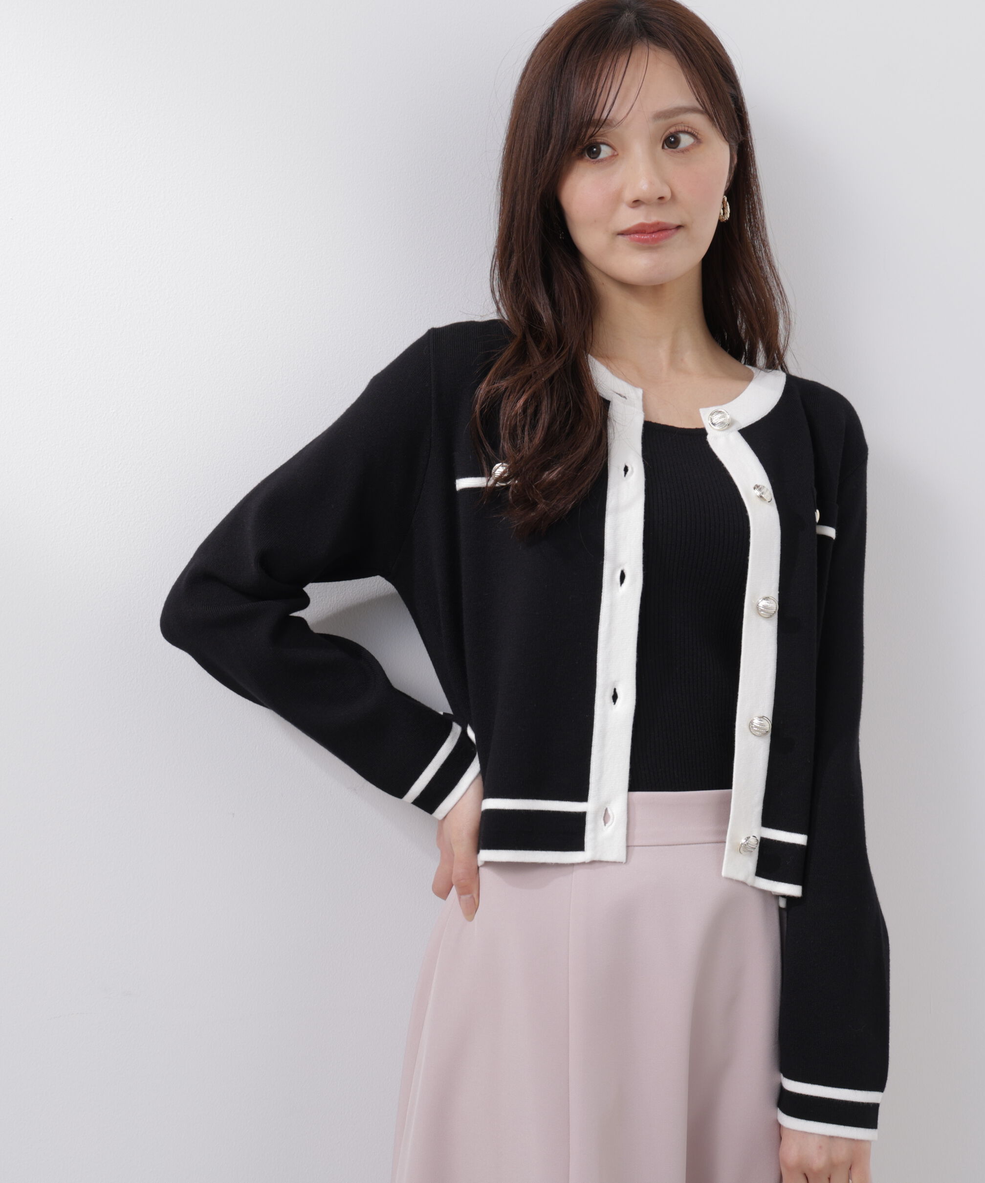 PROPORTION BODY DRESSING「バイカラーアンサンブル　26SS」|ニット・セーター|