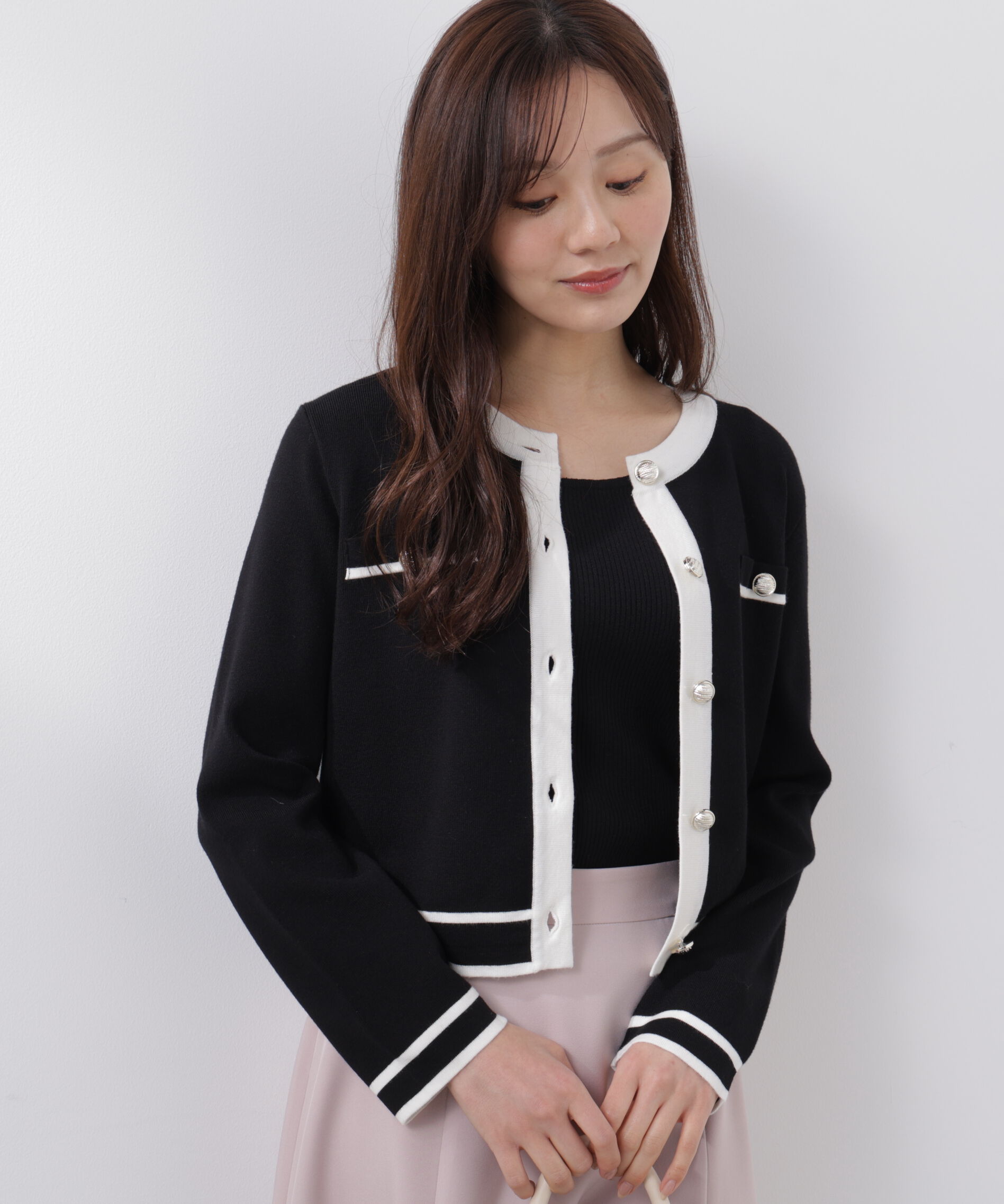 PROPORTION BODY DRESSING「バイカラーアンサンブル　26SS」|ニット・セーター|