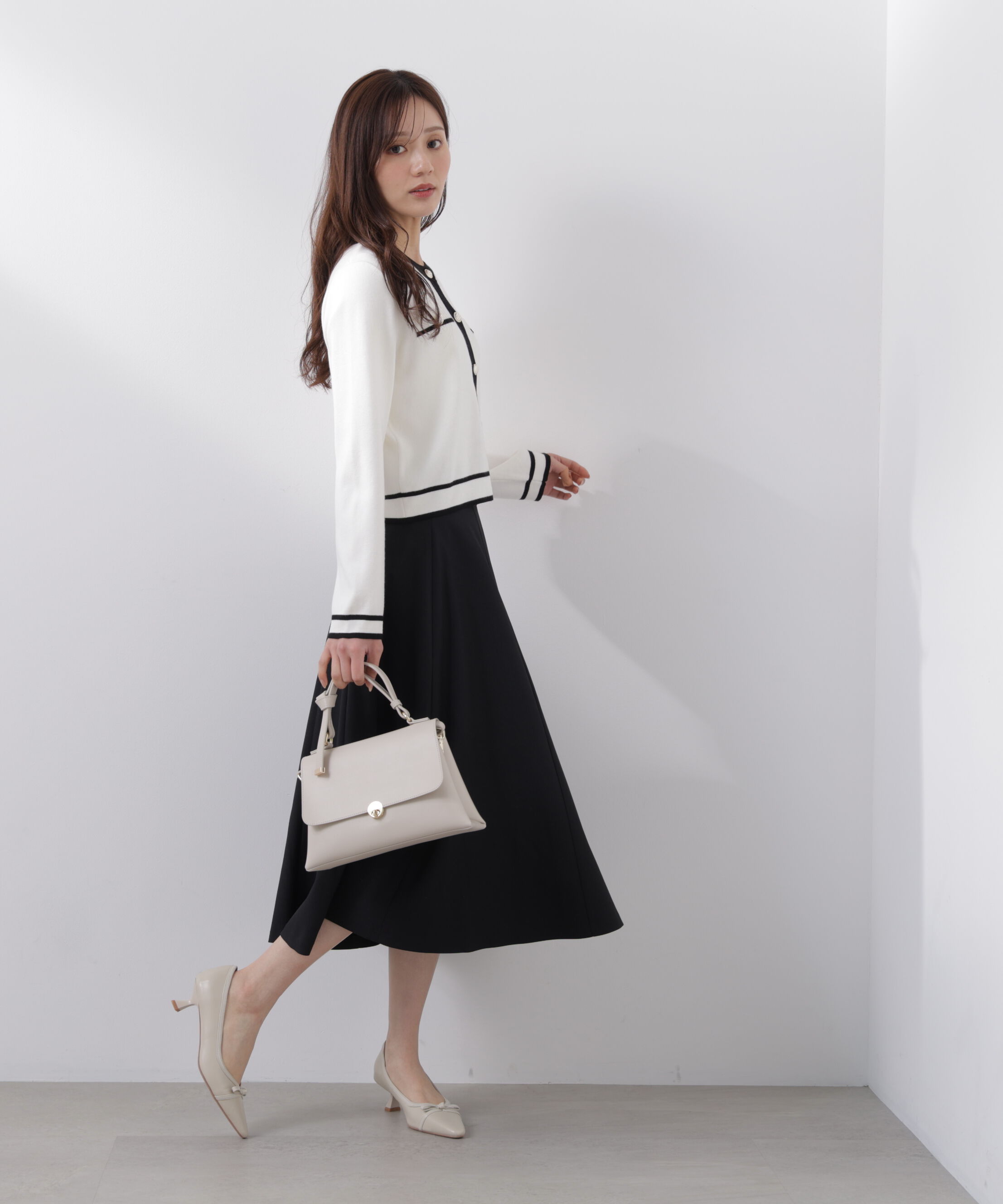 PROPORTION BODY DRESSING「バイカラーアンサンブル　26SS」|ニット・セーター|