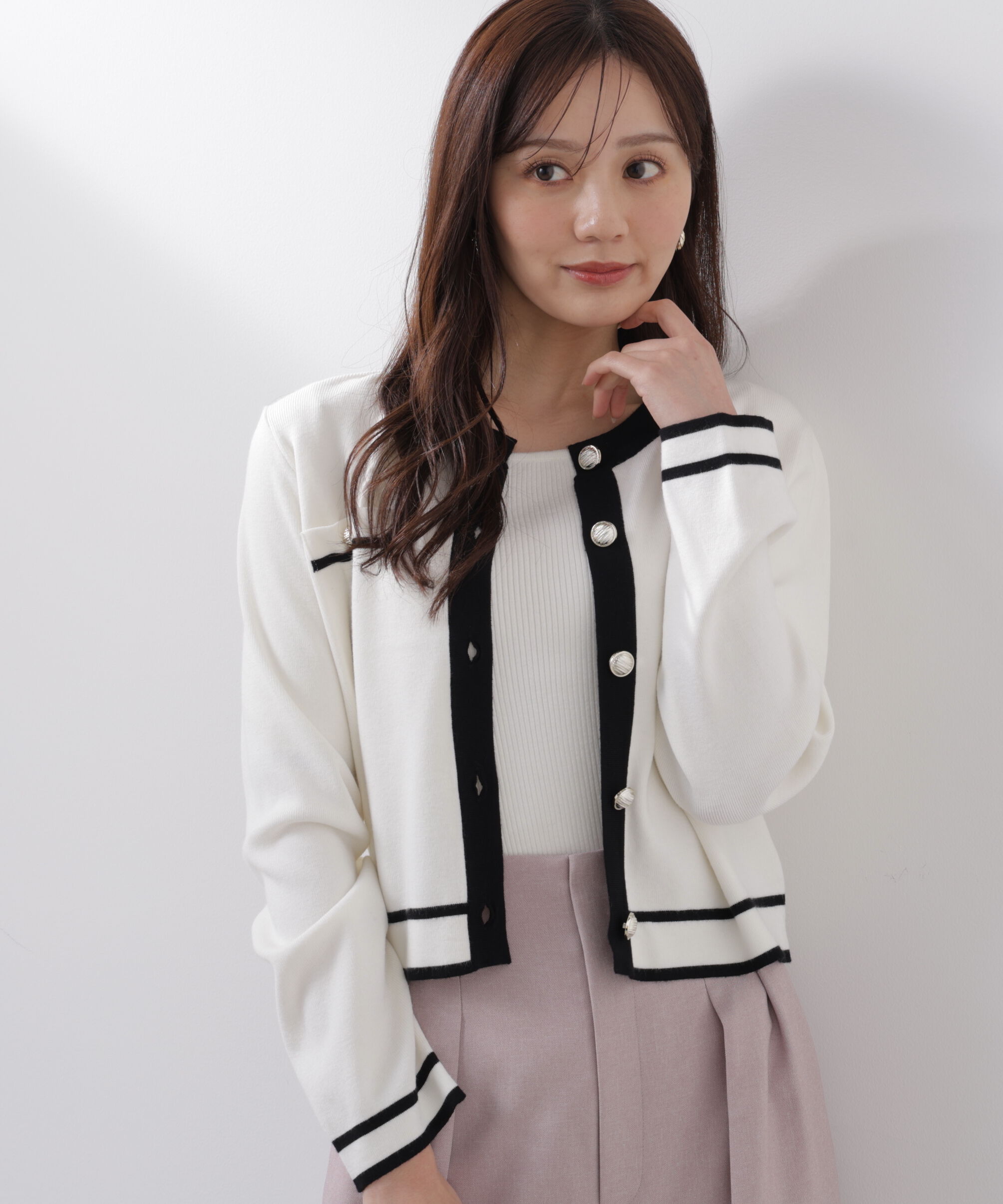 PROPORTION BODY DRESSING「バイカラーアンサンブル　26SS」|ニット・セーター|