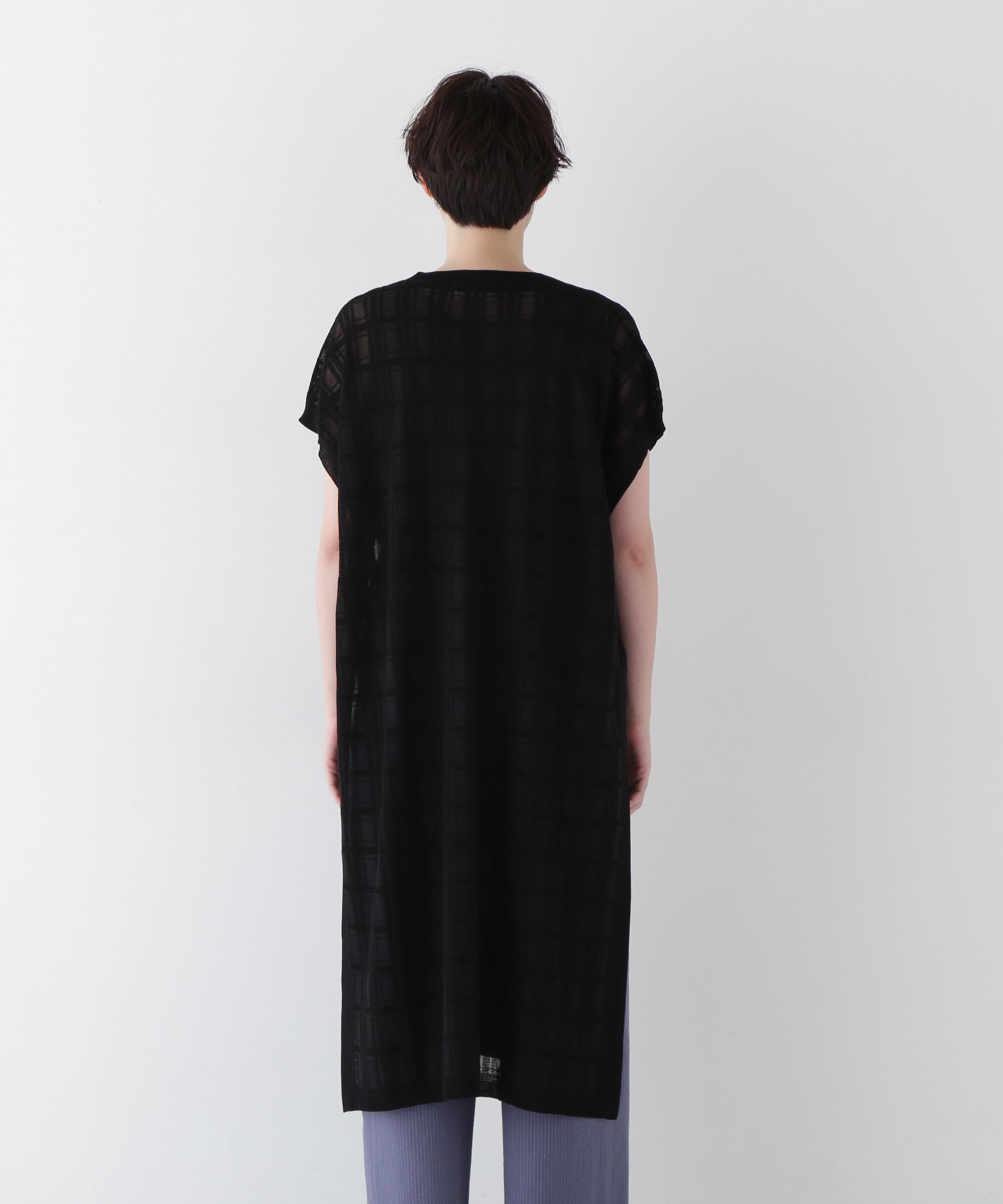  「◆【ウォッシャブル】【WEB・一部店舗限定】シアーチェックニットワンピース」|ワンピース|