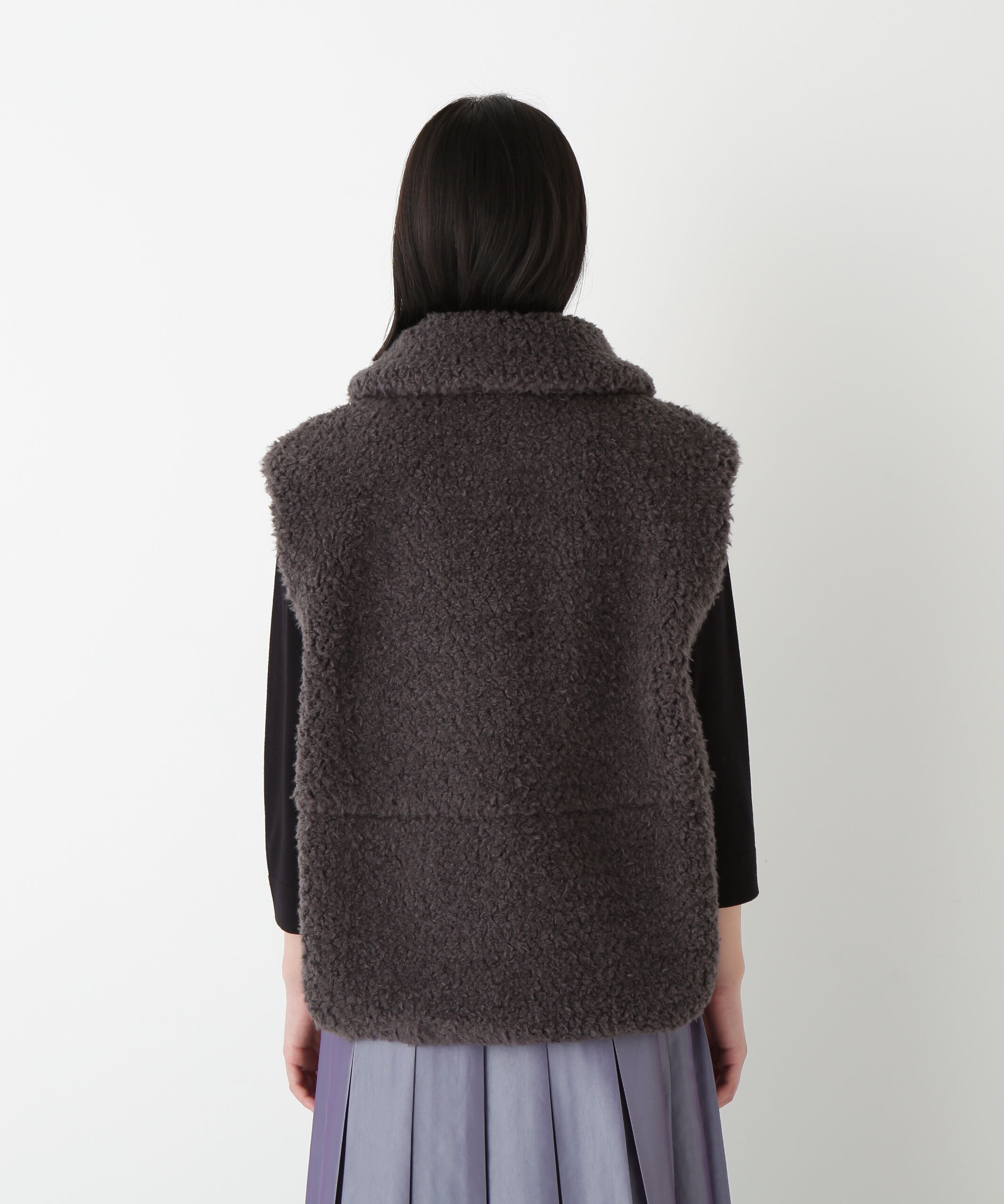  「◆フェイクボアコクーンジレ」|ブルゾン・スタジャン|