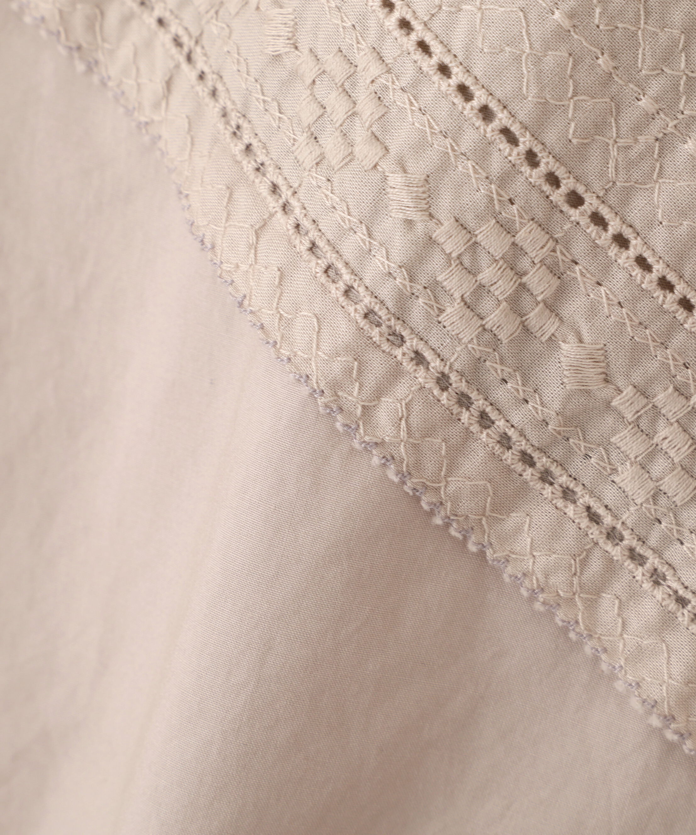  「◆レースドッキングバンドカラーブラウス」|シャツ・ブラウス|