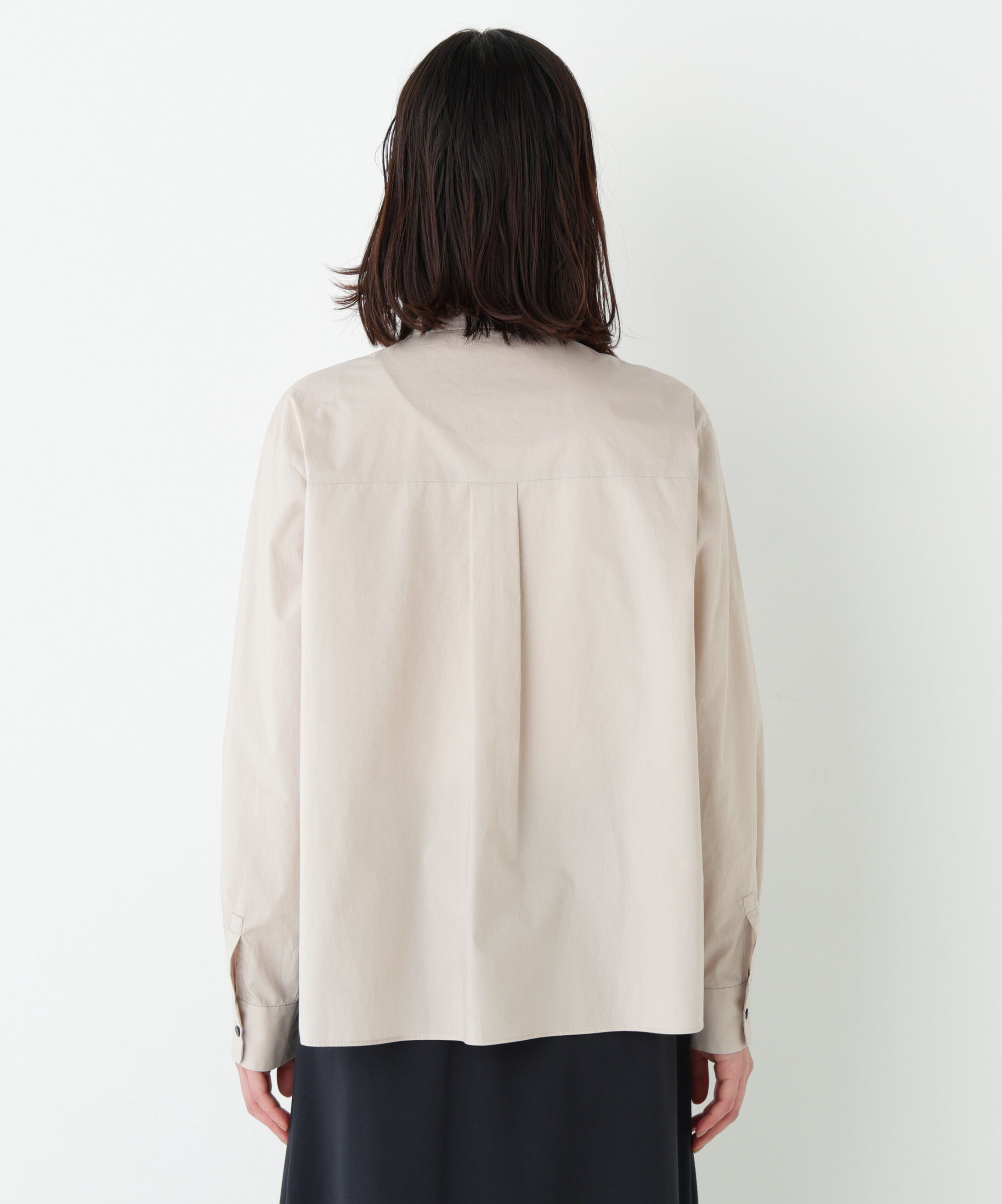  「◆レースドッキングバンドカラーブラウス」|シャツ・ブラウス|