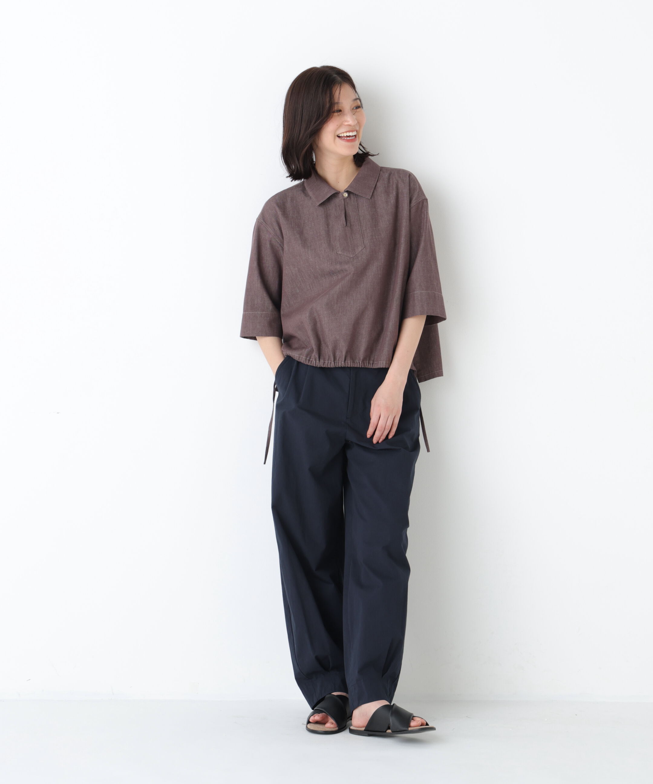  「◆ライトオンスデニムスキッパーブラウス」|シャツ・ブラウス|