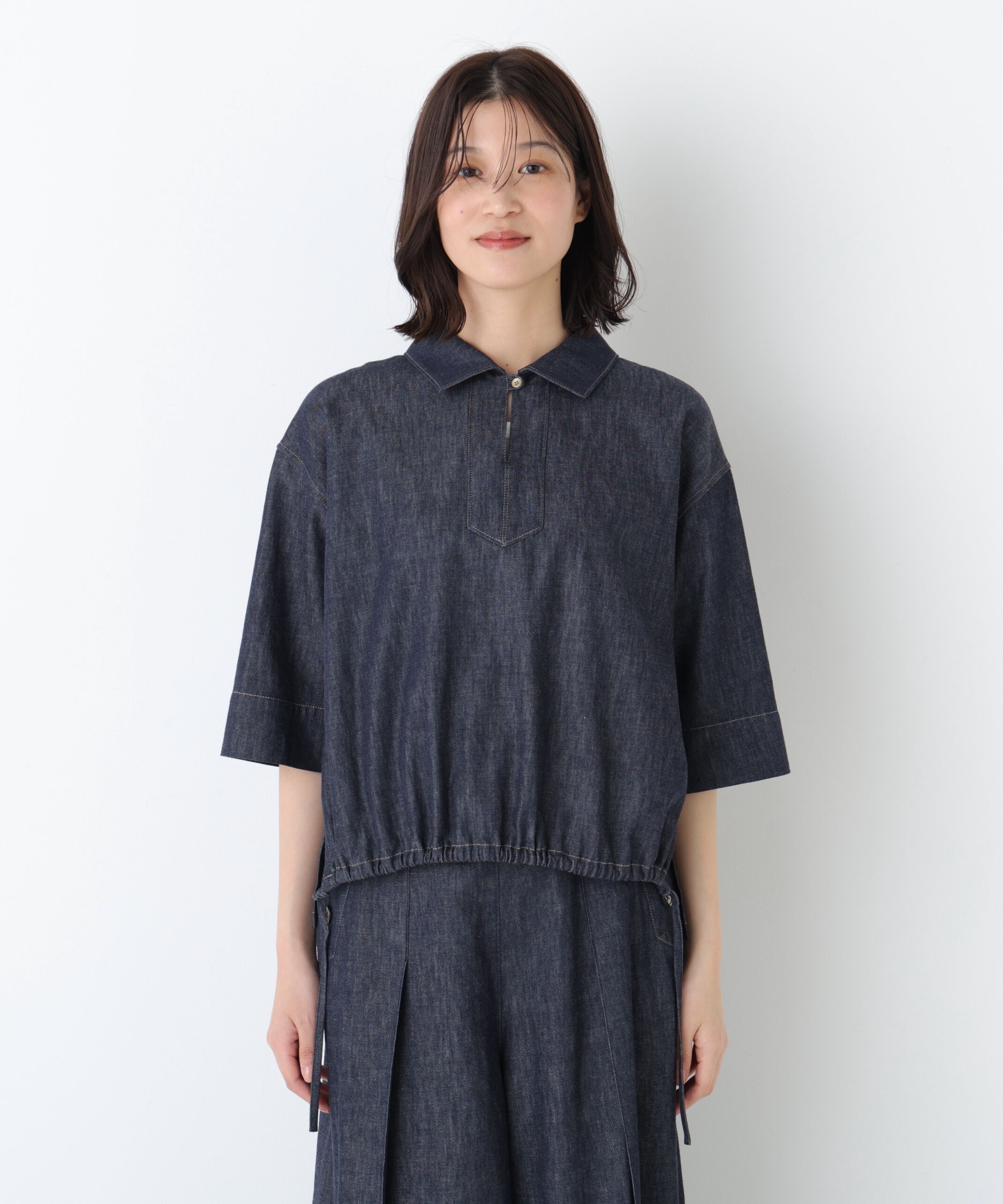  「◆ライトオンスデニムスキッパーブラウス」|シャツ・ブラウス|