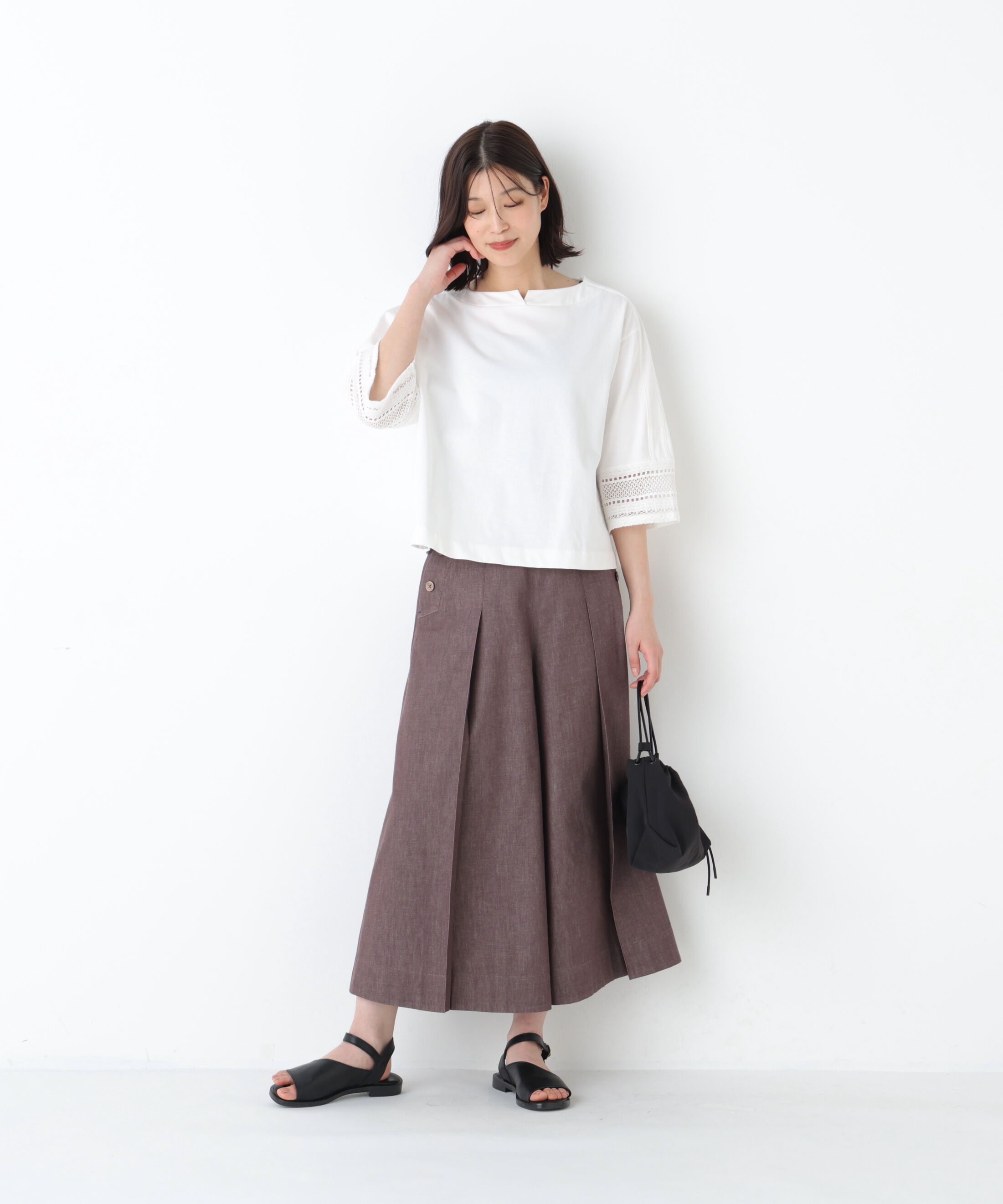  「◆ライトオンスデニムタックスカーチョ」|スカート|