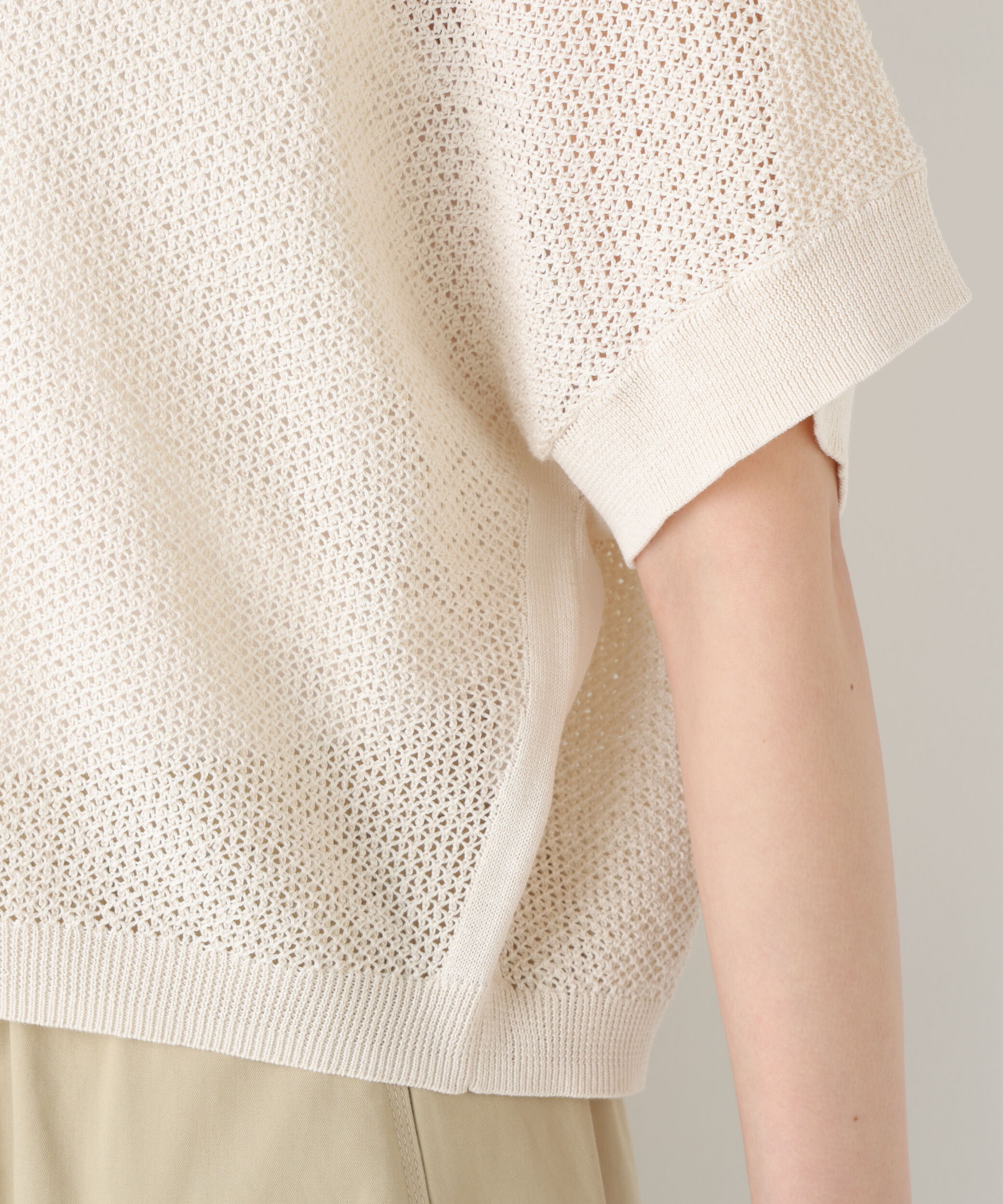  「◆メッシュ柄ニットジレ」|ニット・セーター|