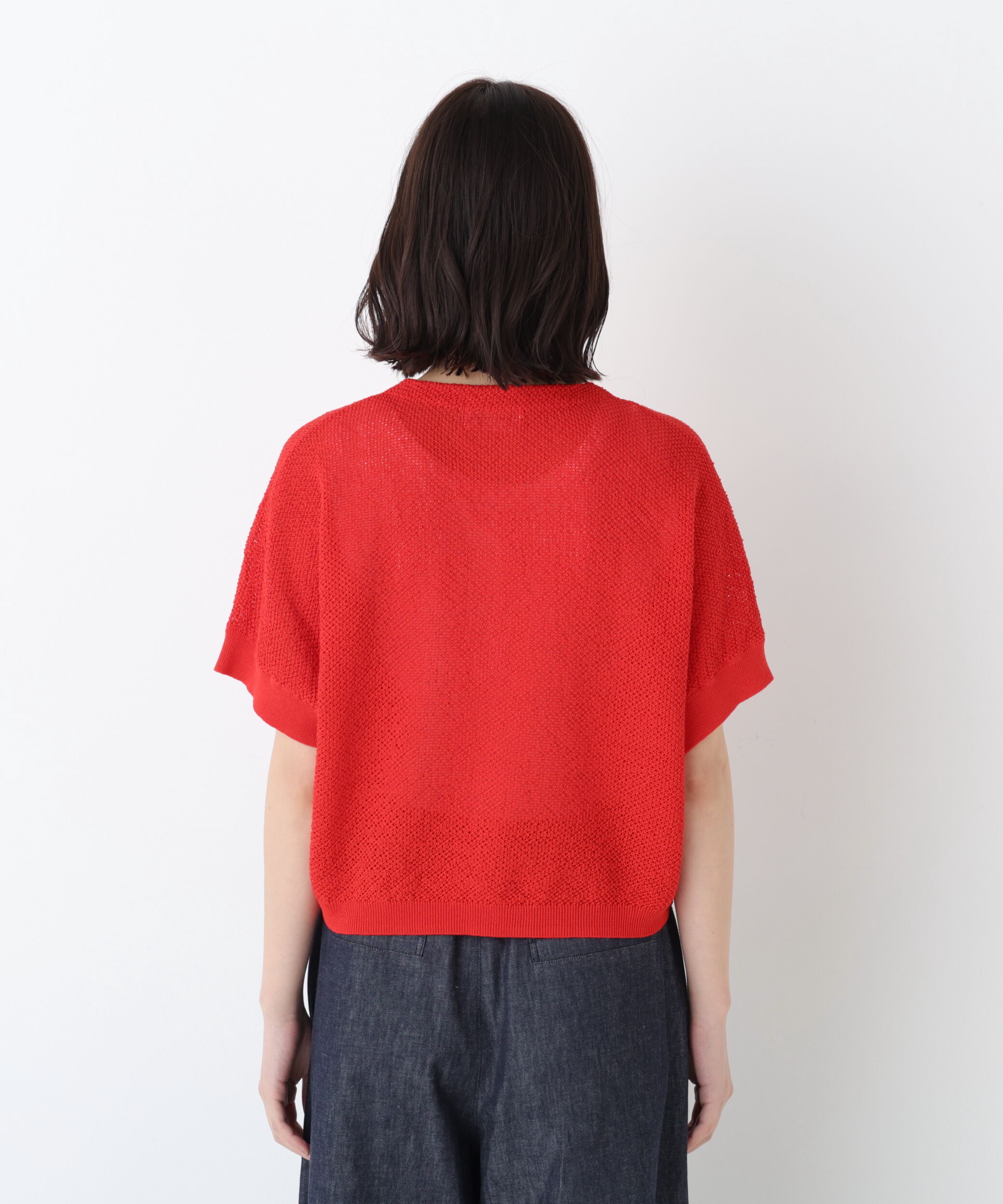  「◆メッシュ柄ニットジレ」|ニット・セーター|