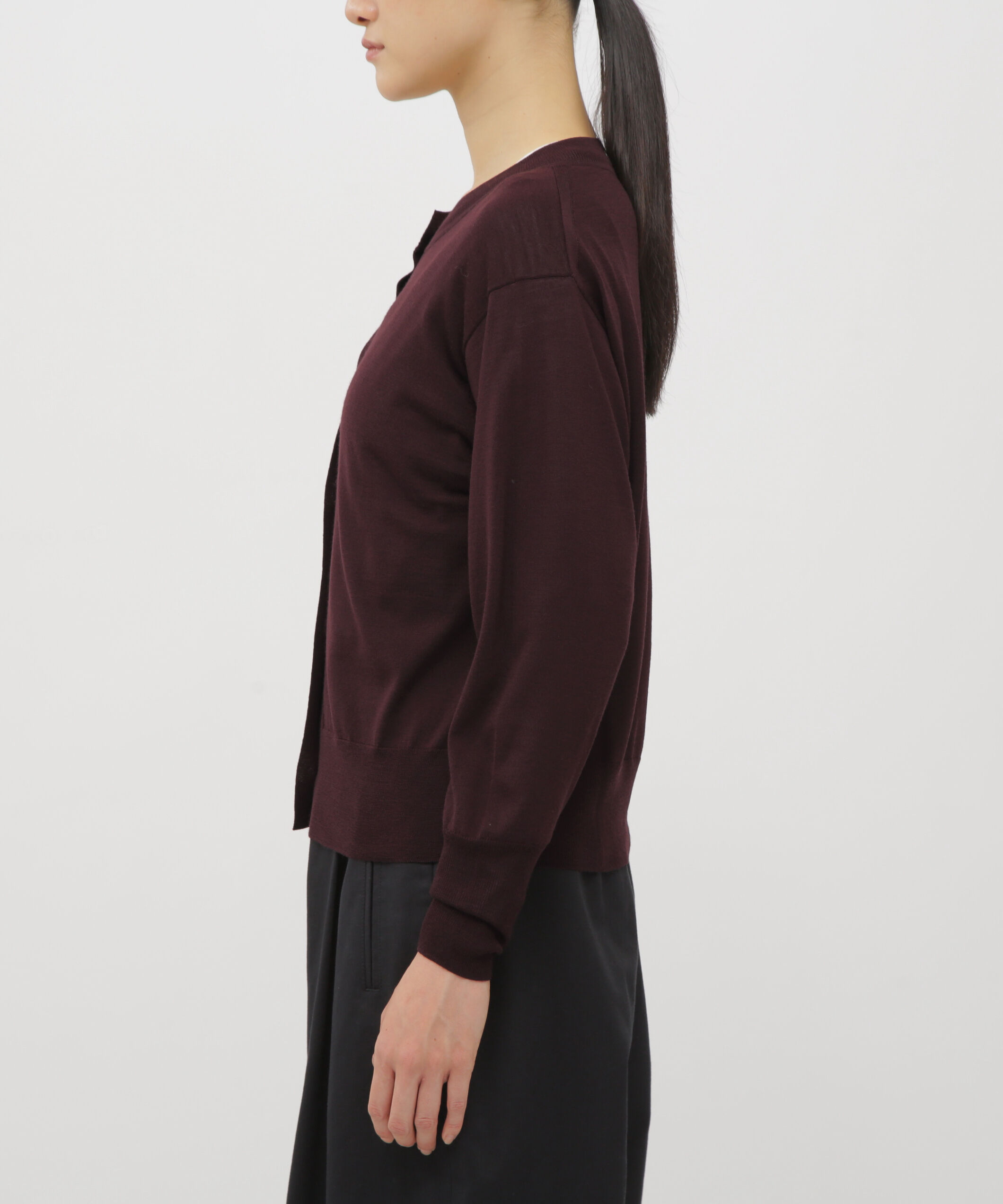  「WASHABLE WOOL KNITWEAR」|カーディガン|