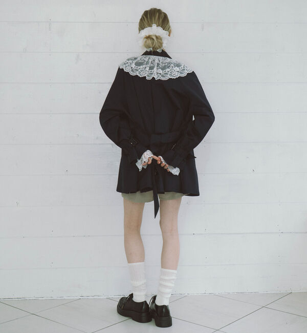 archives「レースカラー付ミドルトレンチコート」|トレンチコート|