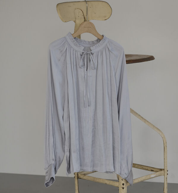 Doux archives「２ＷＡＹスタンドフリルブラウス」|シャツ・ブラウス|GRAY