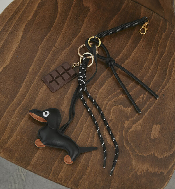 Doux archives「ダックスフンドバッグチャーム」|その他|BLACK