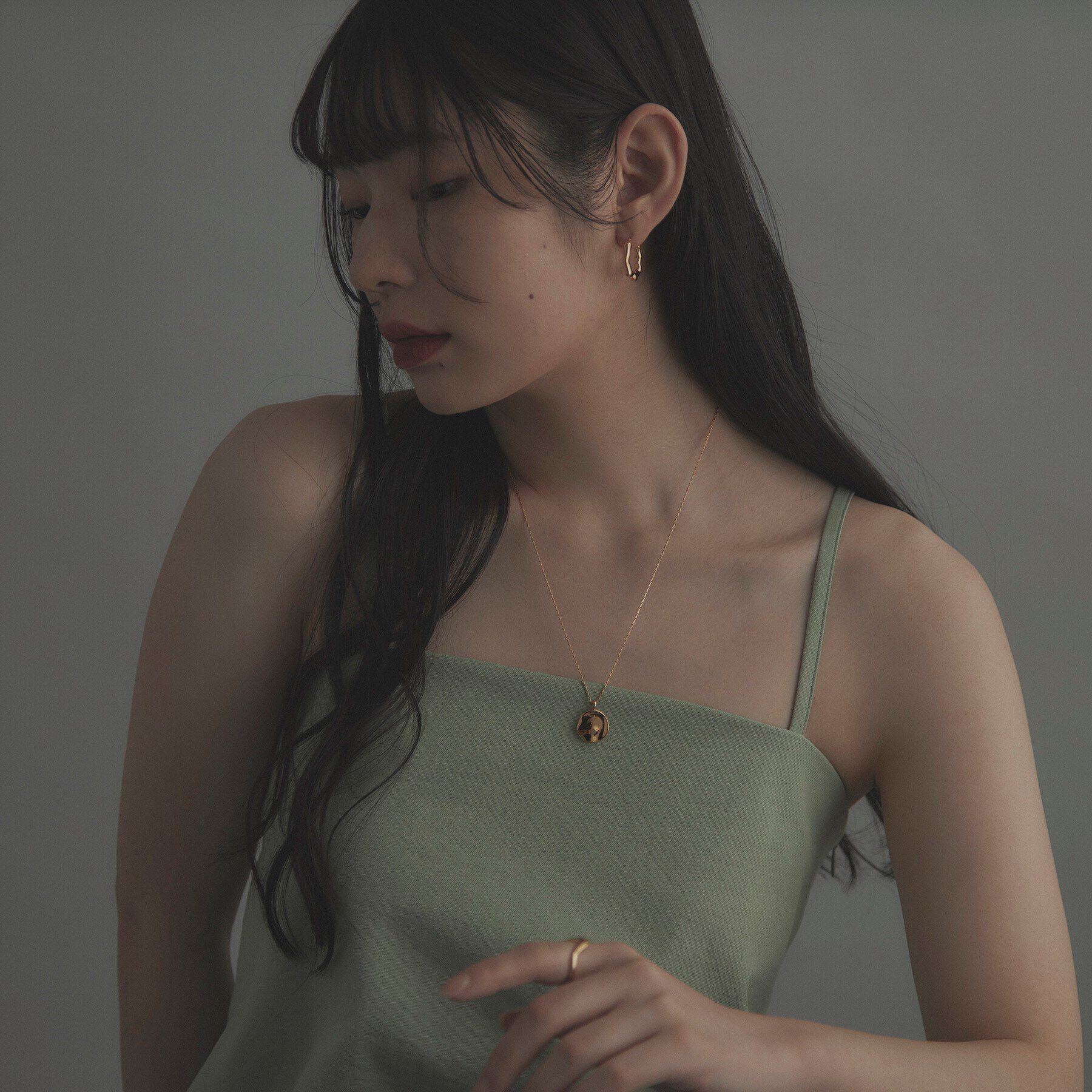 COCOSHNIK ONKITSCH「シルバー ニュアンスネック コイン GP」|ネックレス|