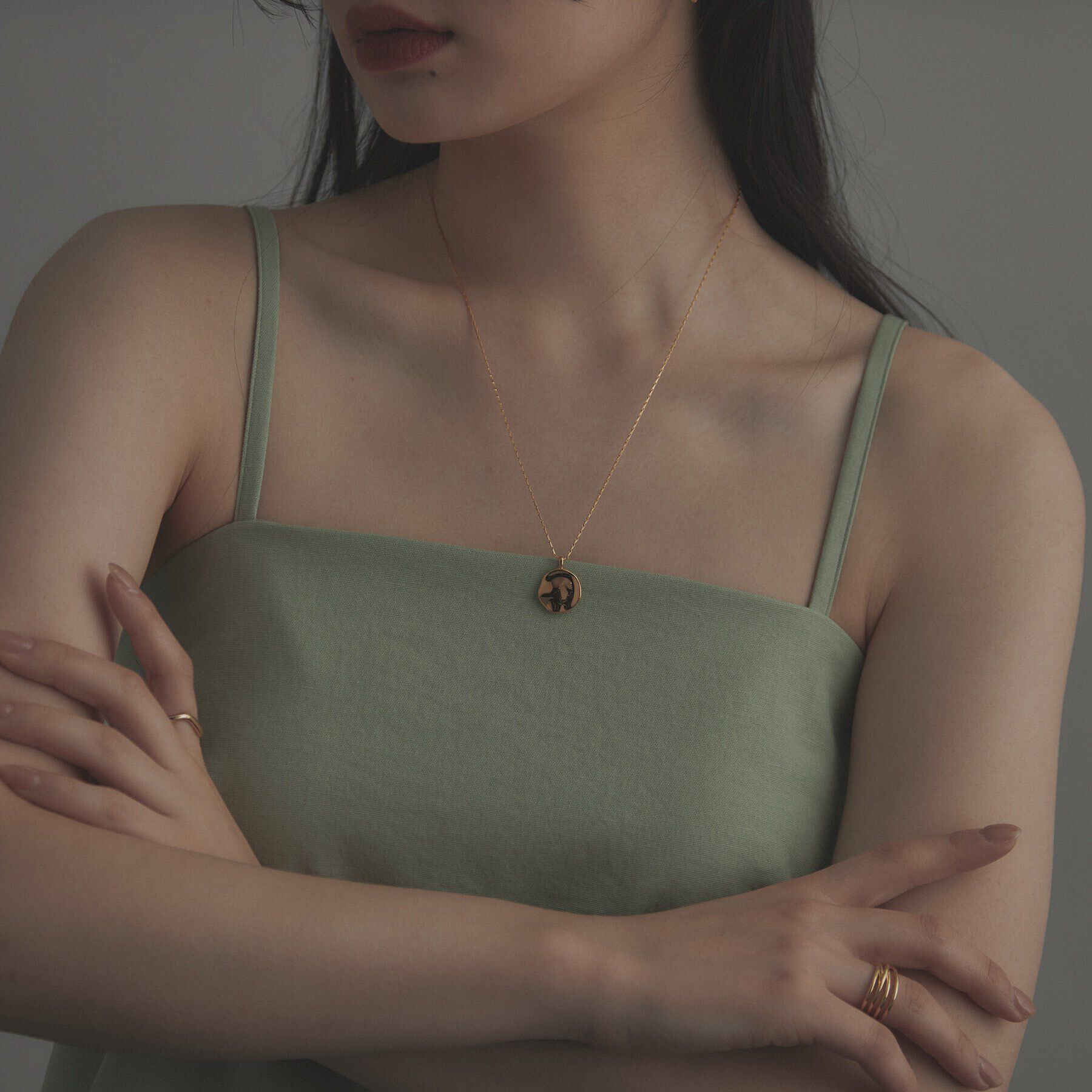 COCOSHNIK ONKITSCH「シルバー ニュアンスネック コイン GP」|ネックレス|