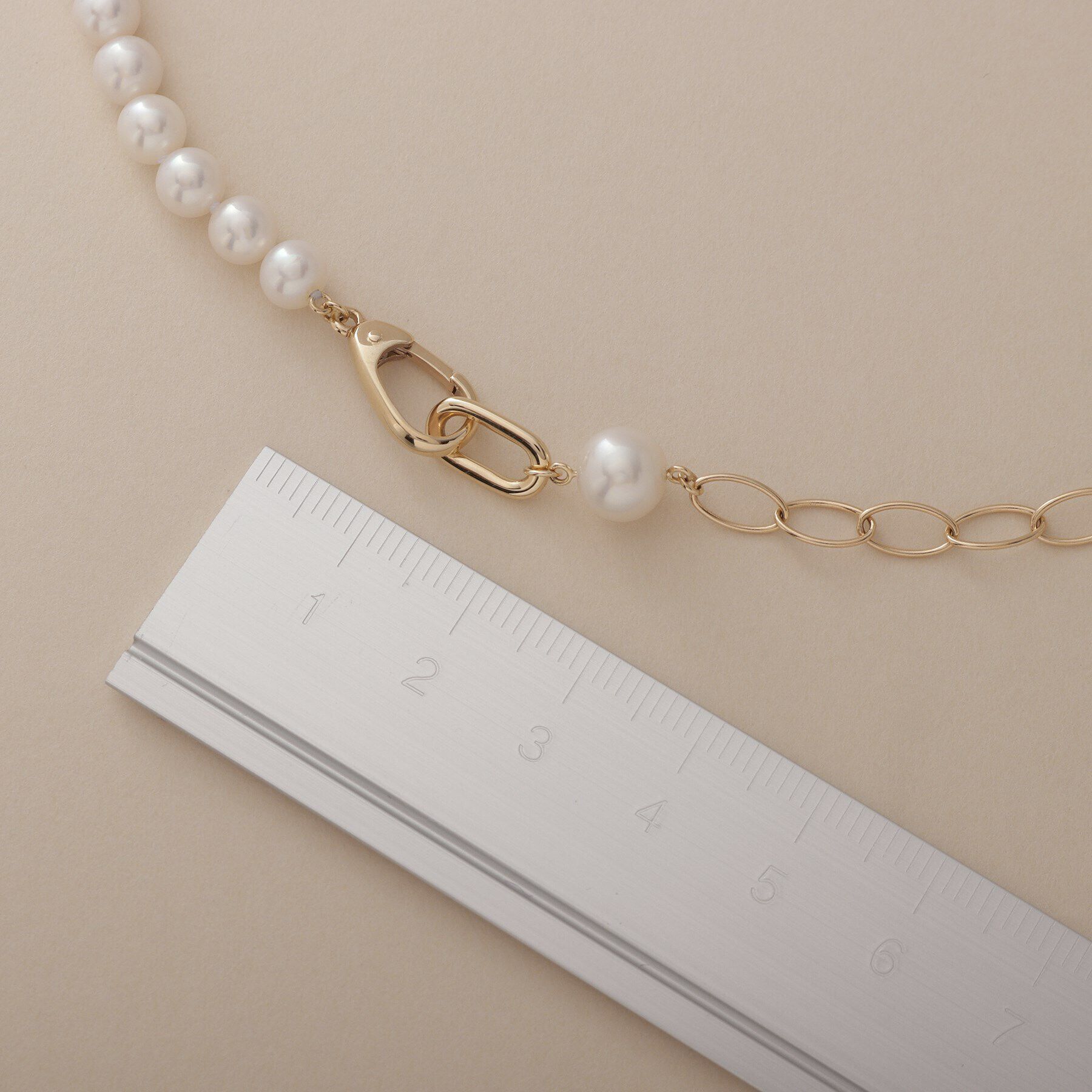 COCOSHNIK「K10パール PCチェーンセパレート ネックレス大」|ネックレス|