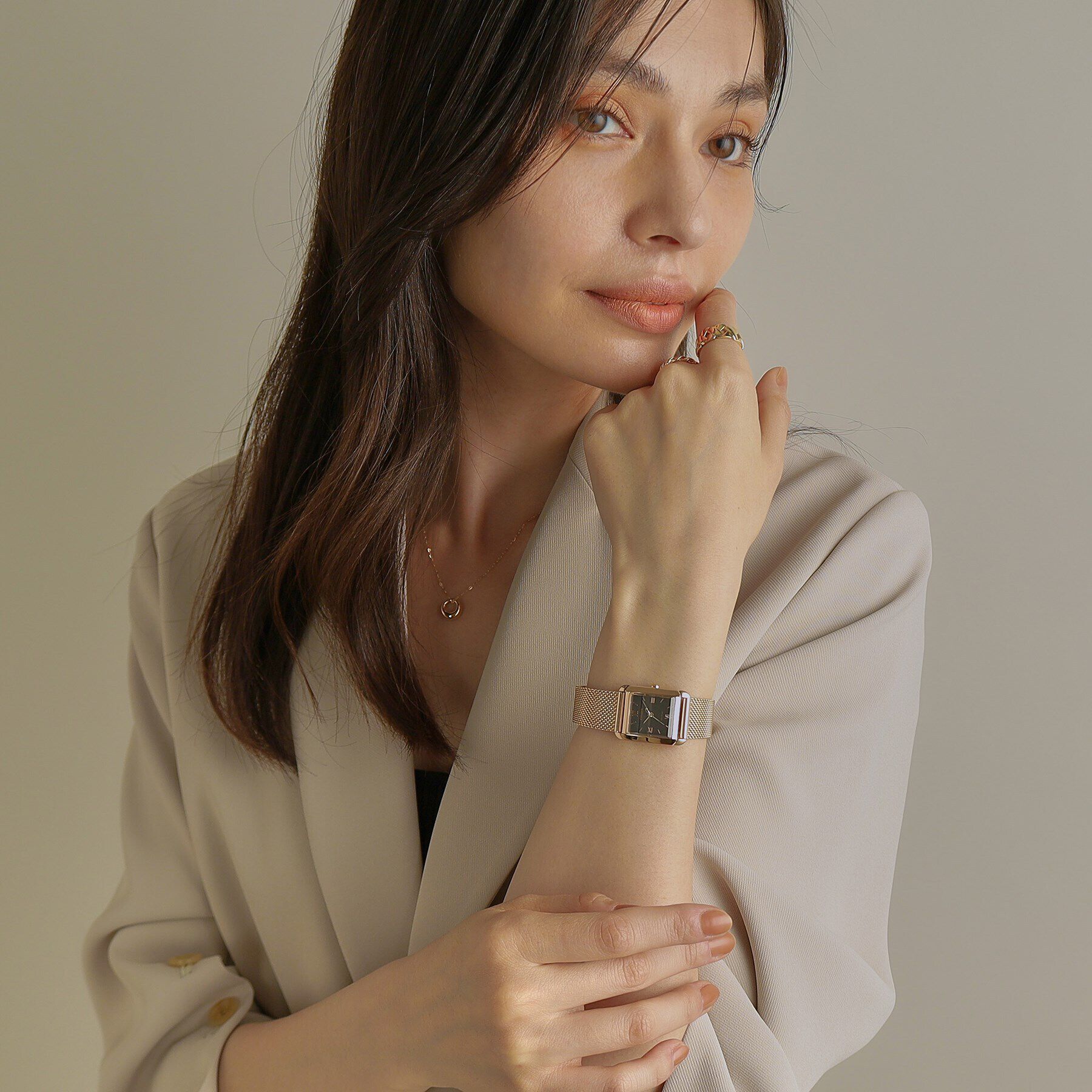 COCOSHNIK「RG シチズンL別注モデル スクエア チェンジャブルウォッチ（ブラック）」|腕時計|