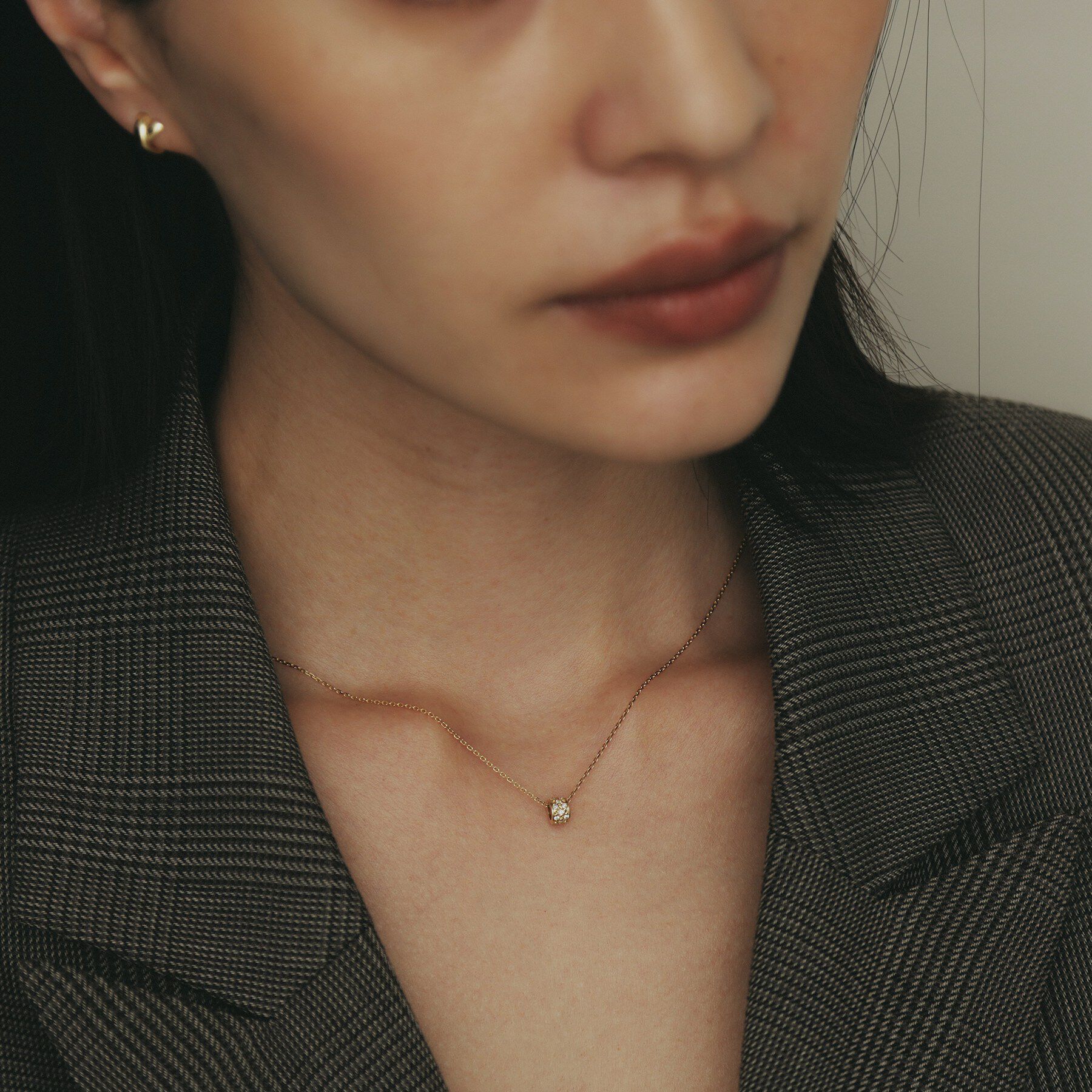 COCOSHNIK「K18ダイヤモンド パヴェビーズ ネックレス」|ネックレス|