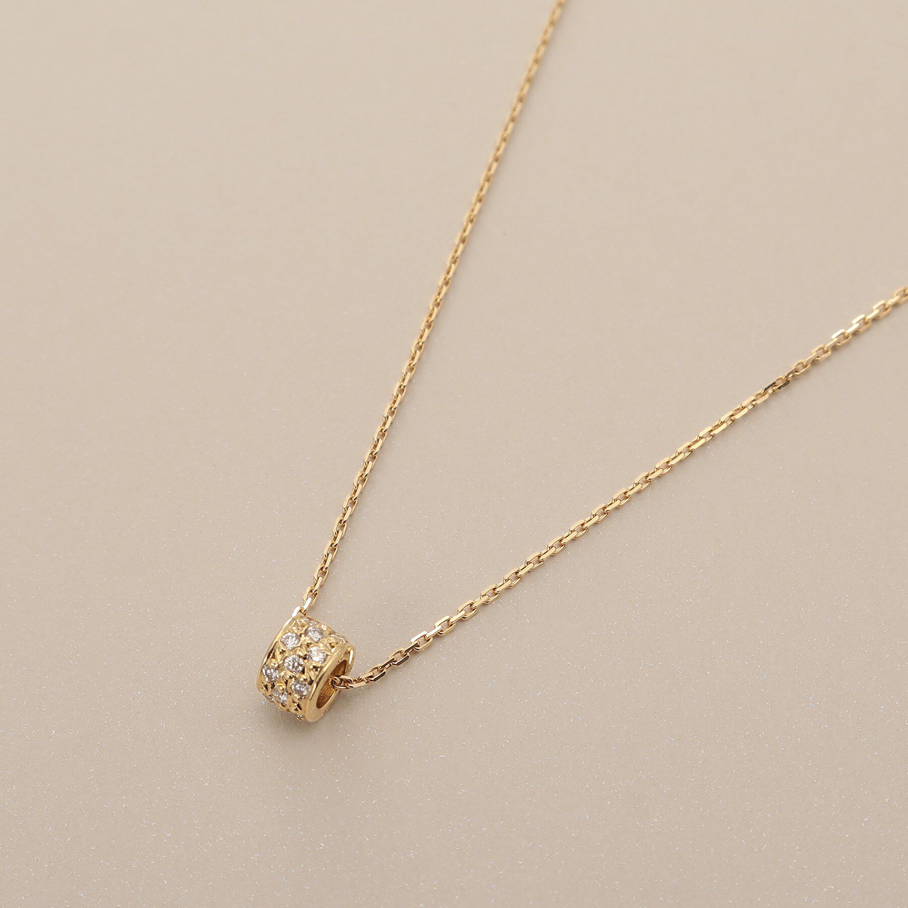 COCOSHNIK「K18ダイヤモンド パヴェビーズ ネックレス」|ネックレス|