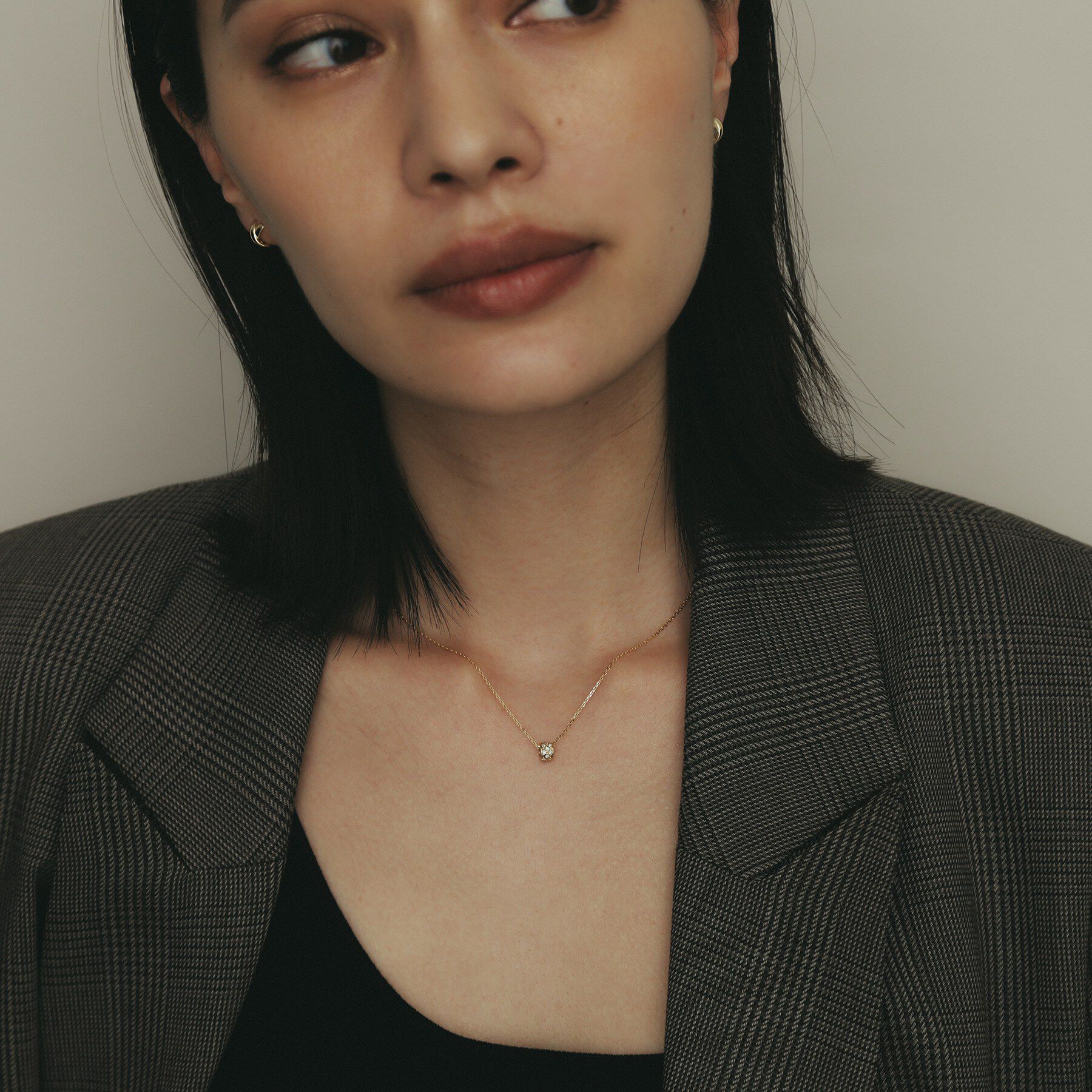 COCOSHNIK「K18ダイヤモンド パヴェビーズ ネックレス」|ネックレス|