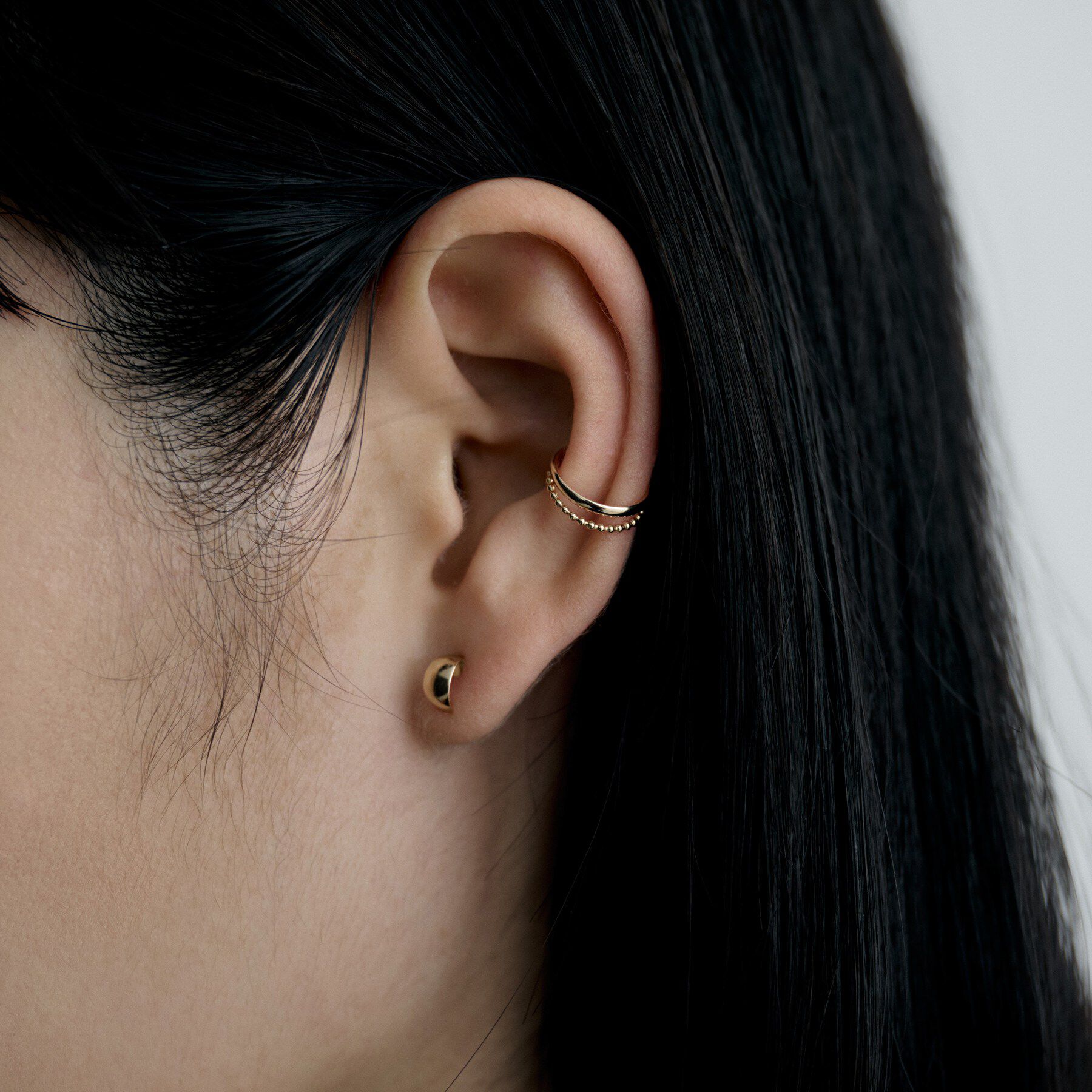 COCOSHNIK ONKITSCH「K10ボールレイヤードイヤーカフ」|イヤリング|