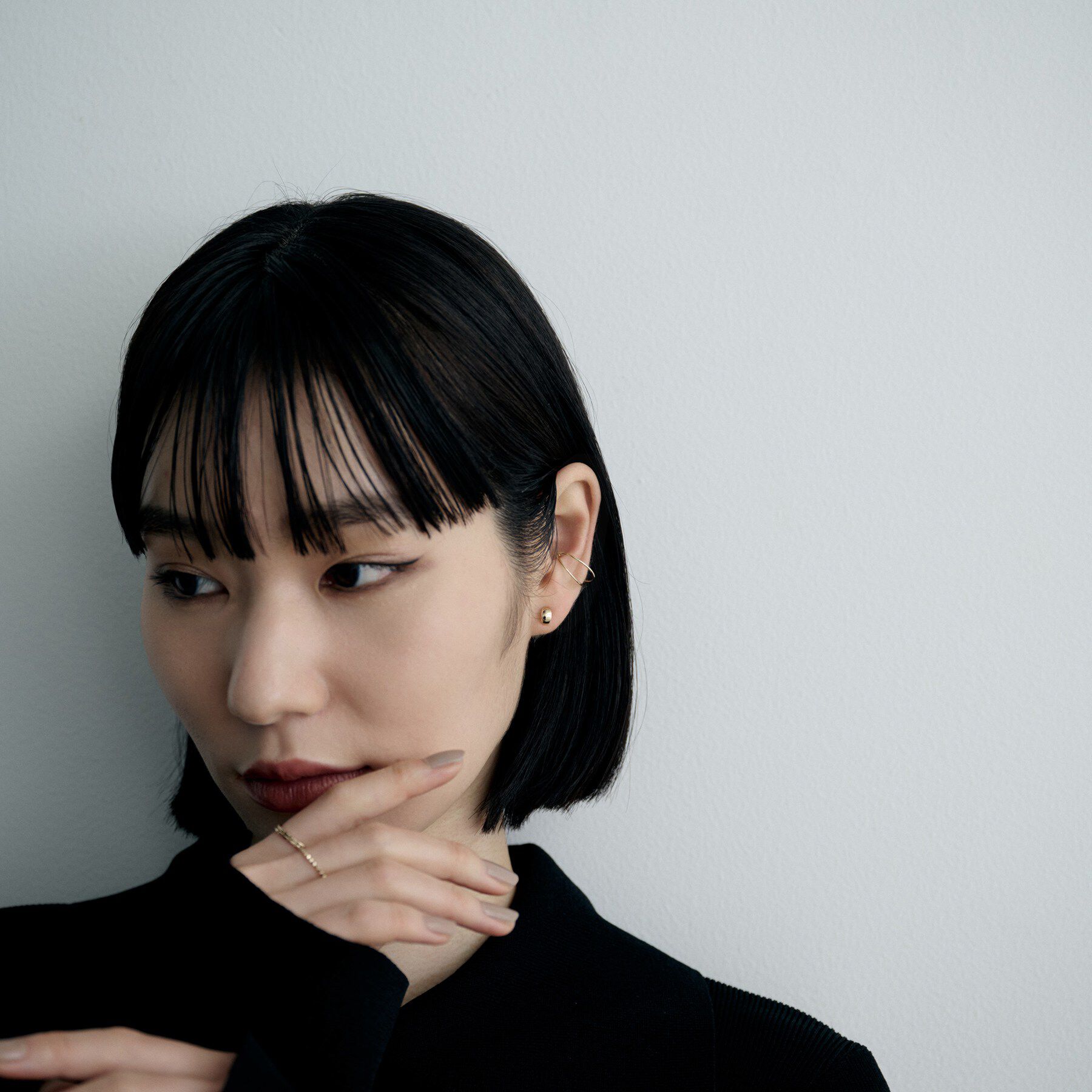 COCOSHNIK ONKITSCH「K10ダブルアークイヤーカフ」|イヤリング|