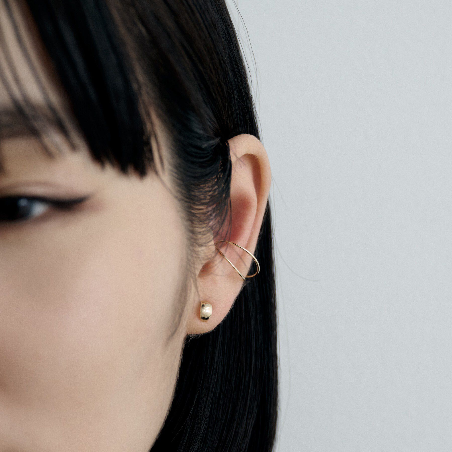 COCOSHNIK ONKITSCH「K10ダブルアークイヤーカフ」|イヤリング|
