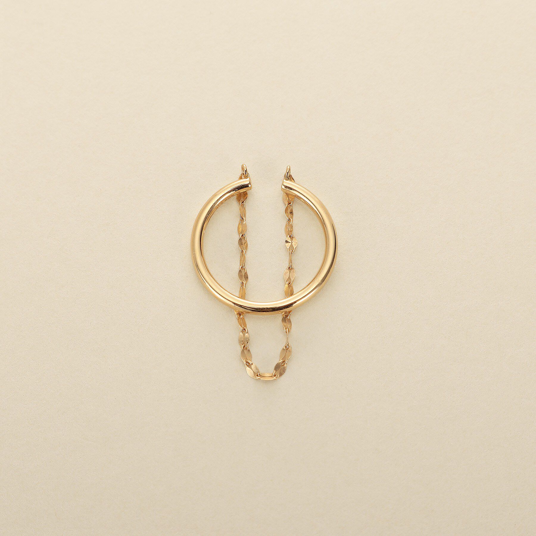 COCOSHNIK ONKITSCH「K10ペタルチェーン ドレープイヤーカフ」|イヤリング|