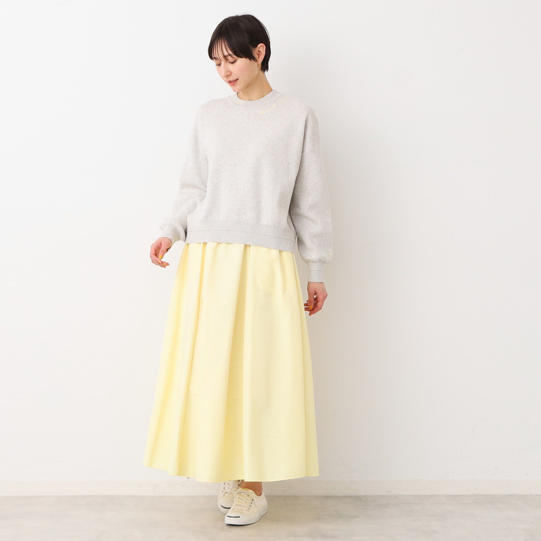 Dessin「【洗える】ロゴ刺繍ジャカードニット（XS～L）」|ニット・セーター|