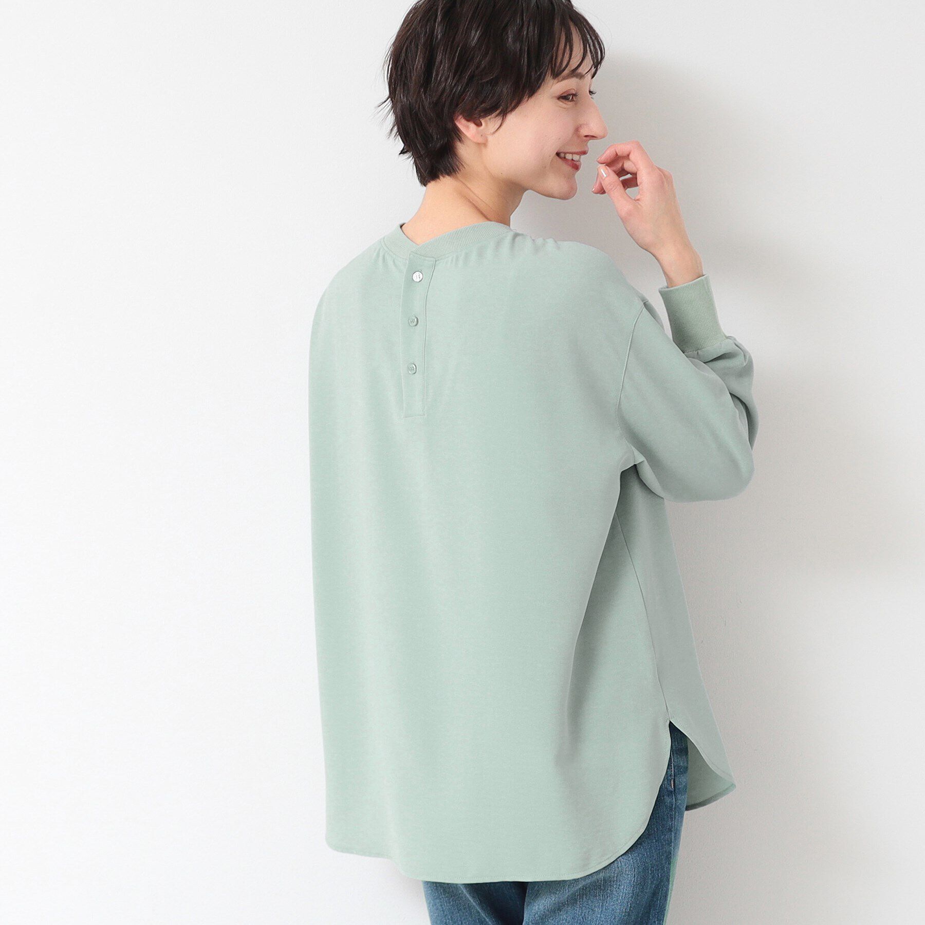 Dessin「【洗える】バックヘンリープリントブラウス（XS～L）」|シャツ・ブラウス|