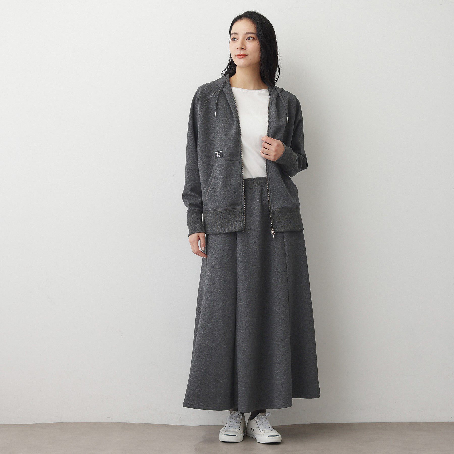 Dessin「【ウエストゴム/洗える】ダンボールコットンフレアスカート」|スカート|