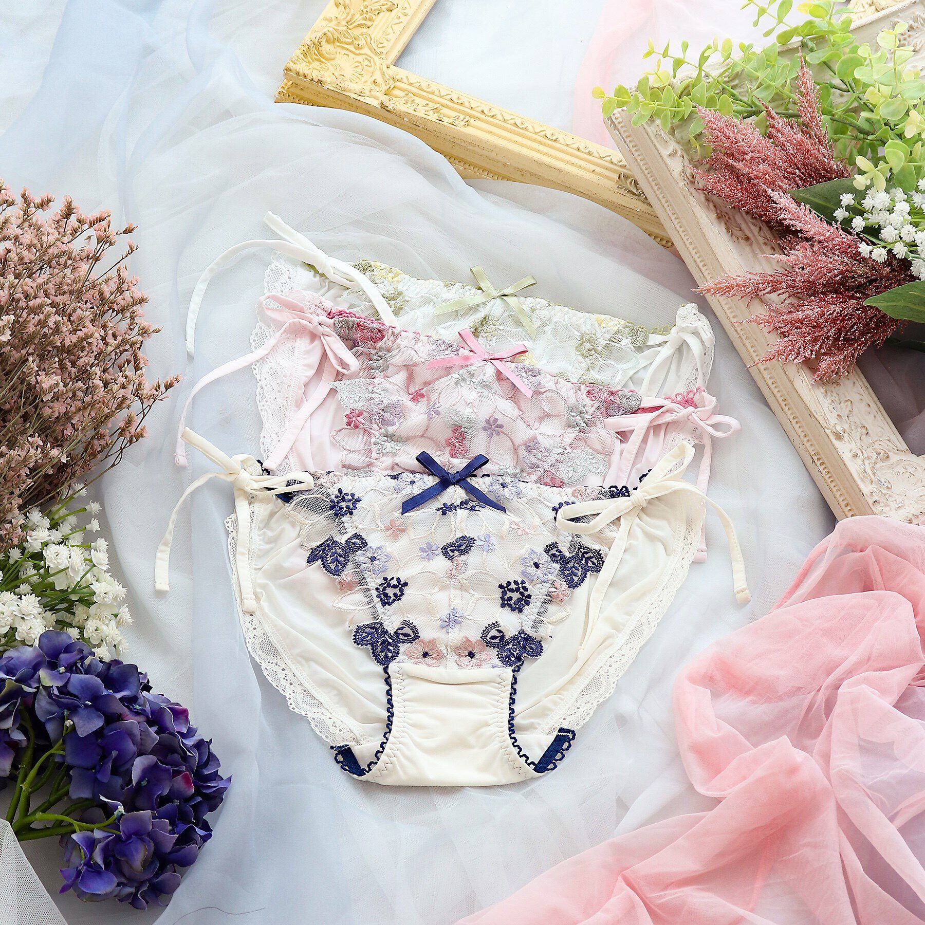 Risa Magli「カモミーユ リボンショーツ」|インナー|