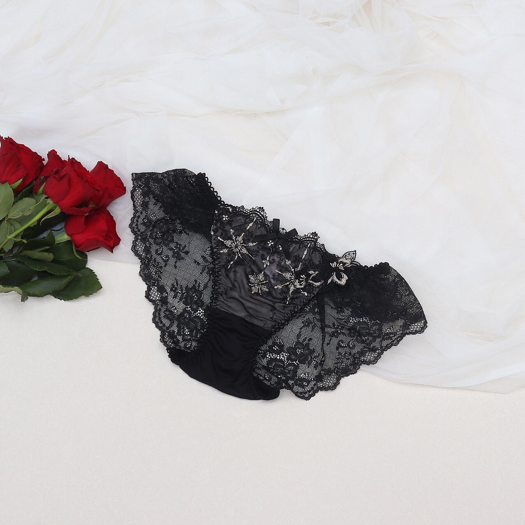 Risa Magli「◆ファビエンヌ レースショーツ」|インナー|ブラック(019)