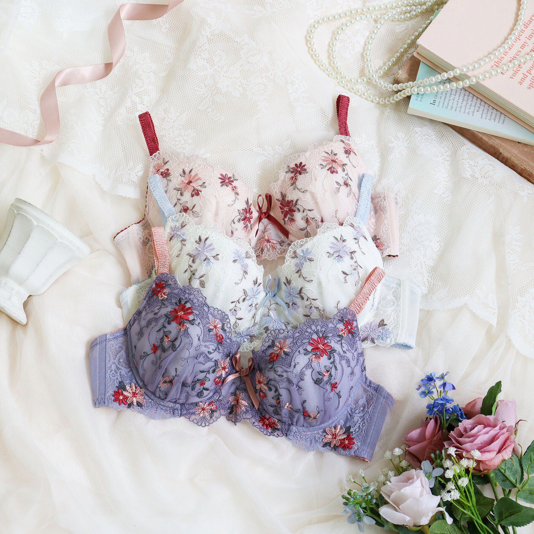 Risa Magli「フィオナ ブラジャー（E-F）＜サイドシェイプ＞」|インナー|